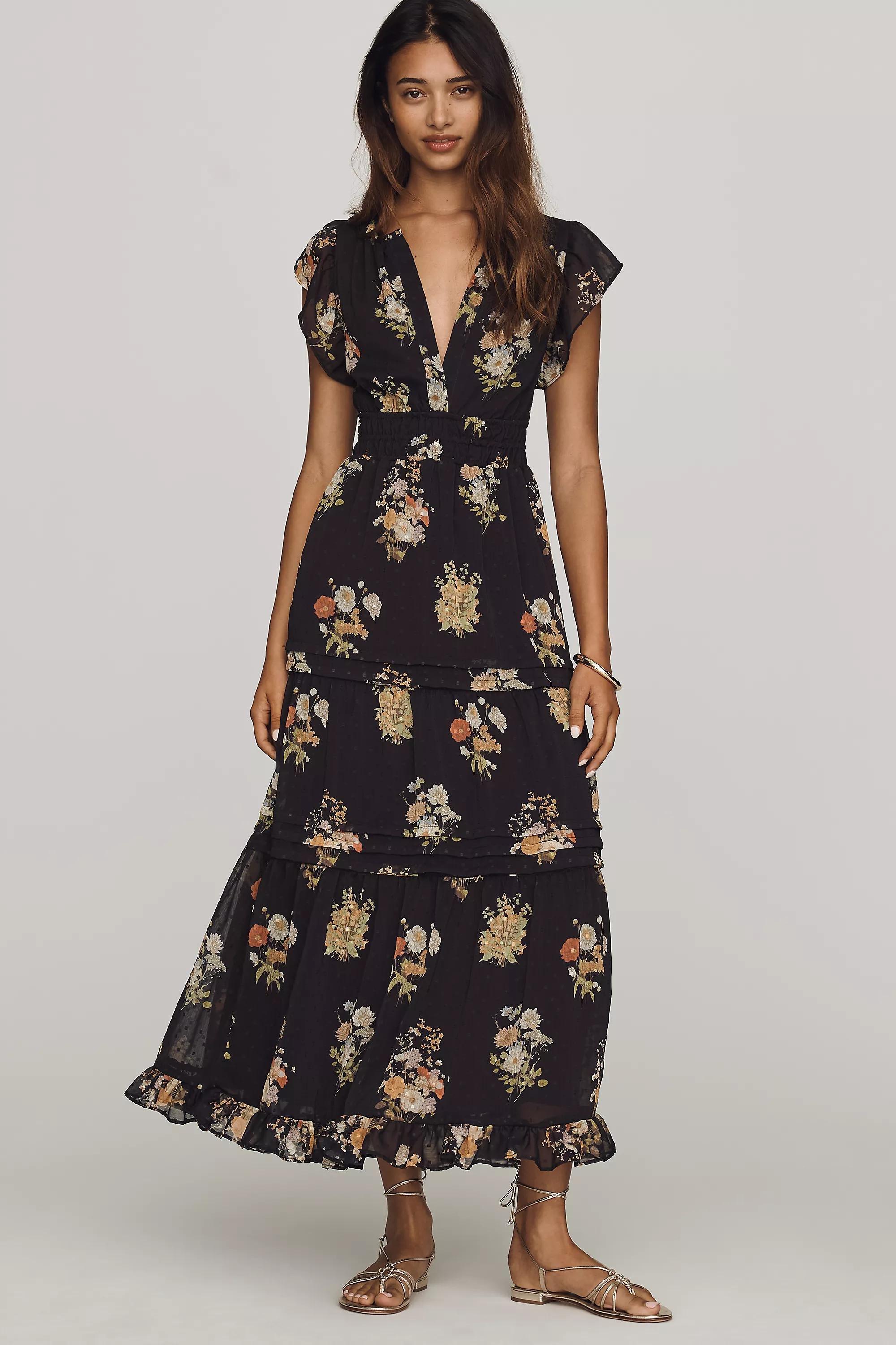The Somerset Maxi Dress, Black, Black, large image number 0