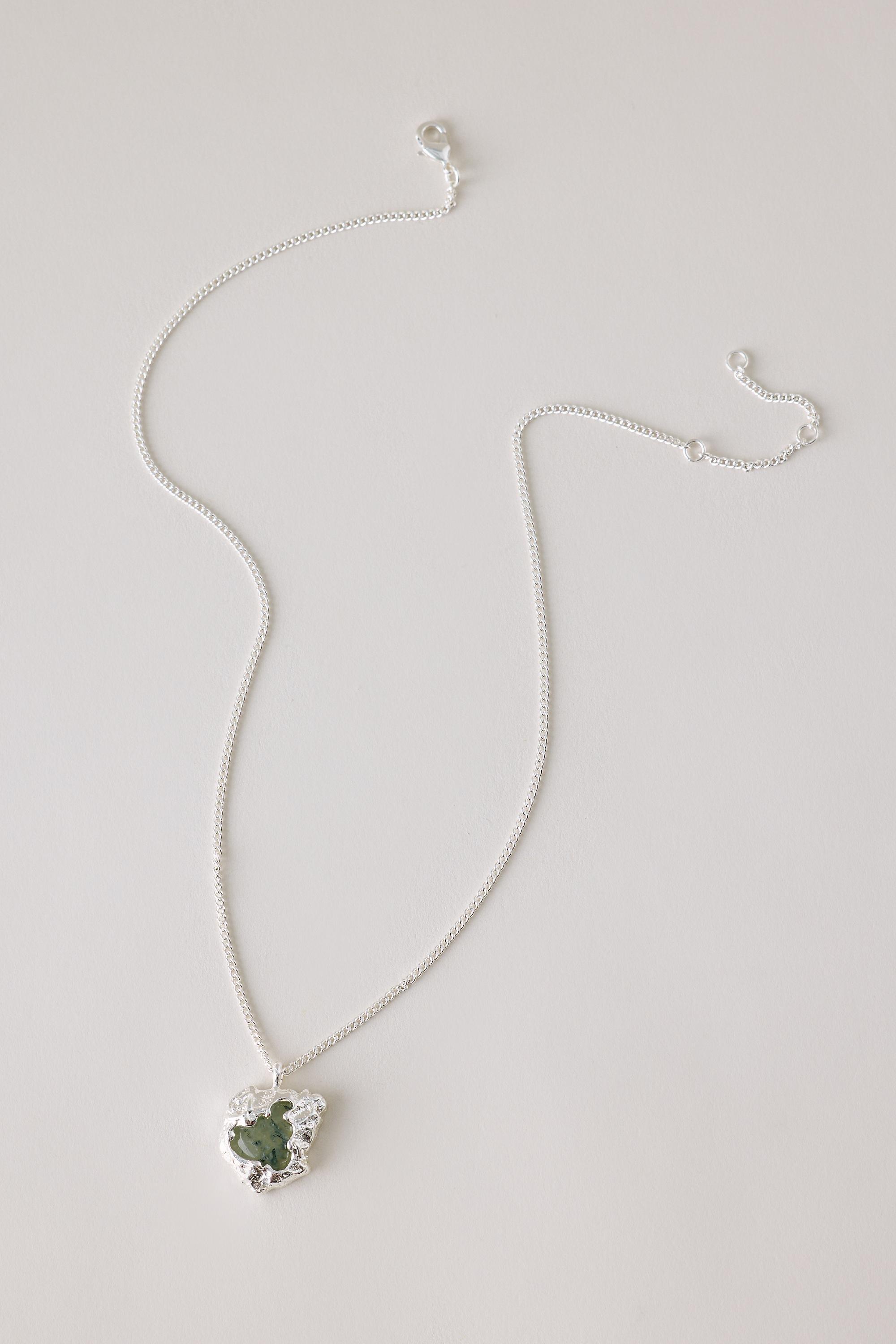 Semi-Precious Stone Necklace, Women, Silver, large image number 0