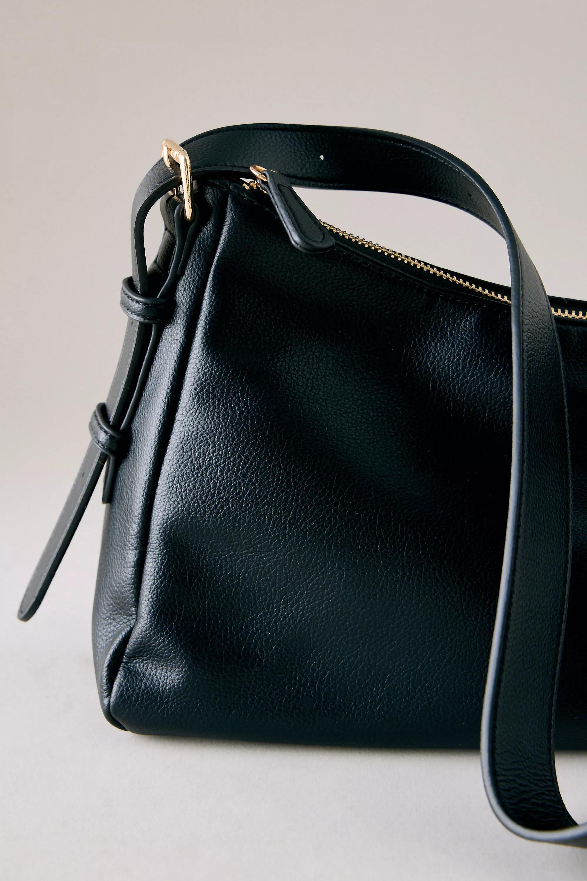 BLACK Melie Bianco Mayka Faux-Leather Shoulder Bag, Black, medium