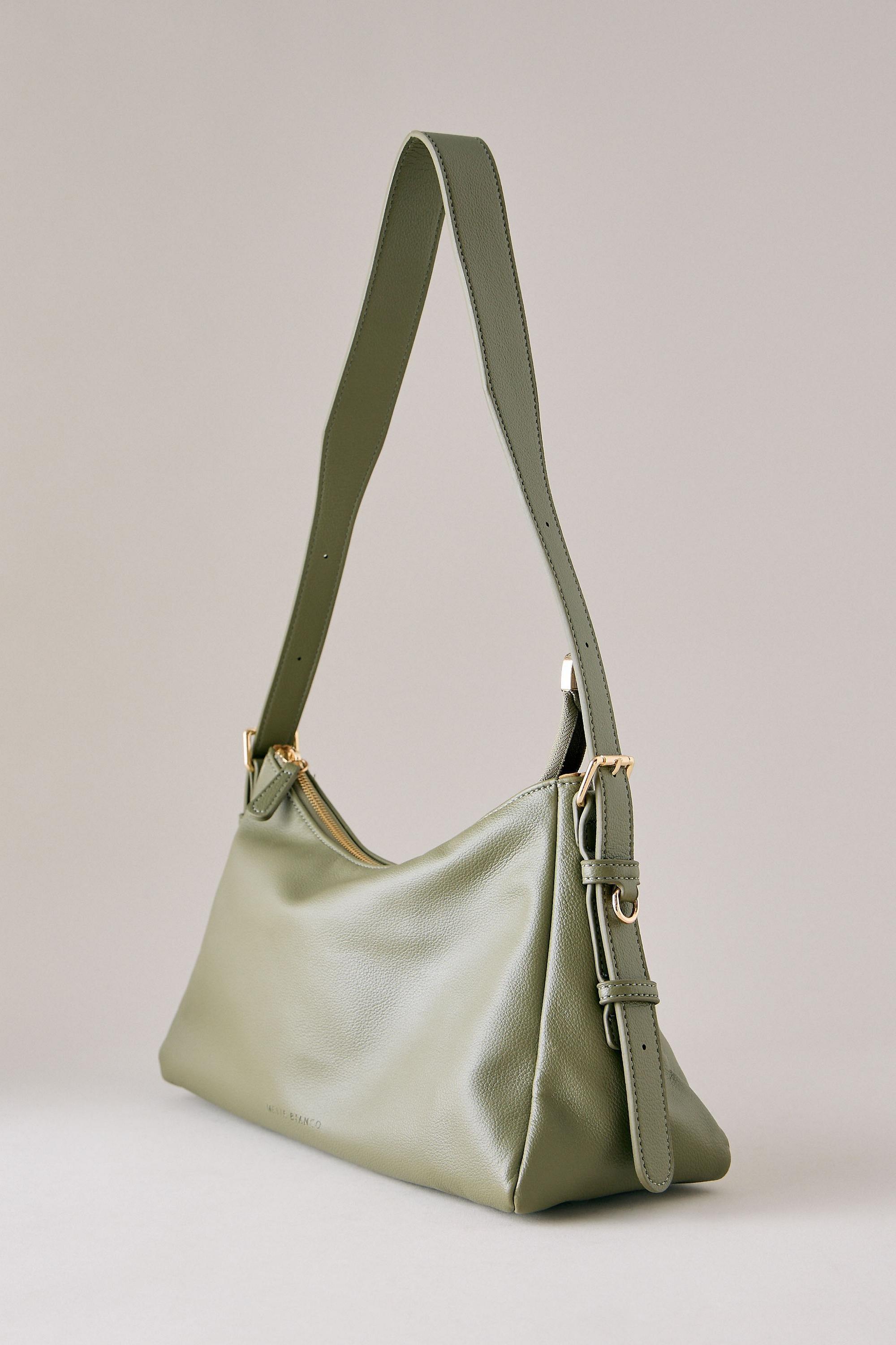 GREEN Melie Bianco Mayka Faux-Leather Shoulder Bag, Green, medium