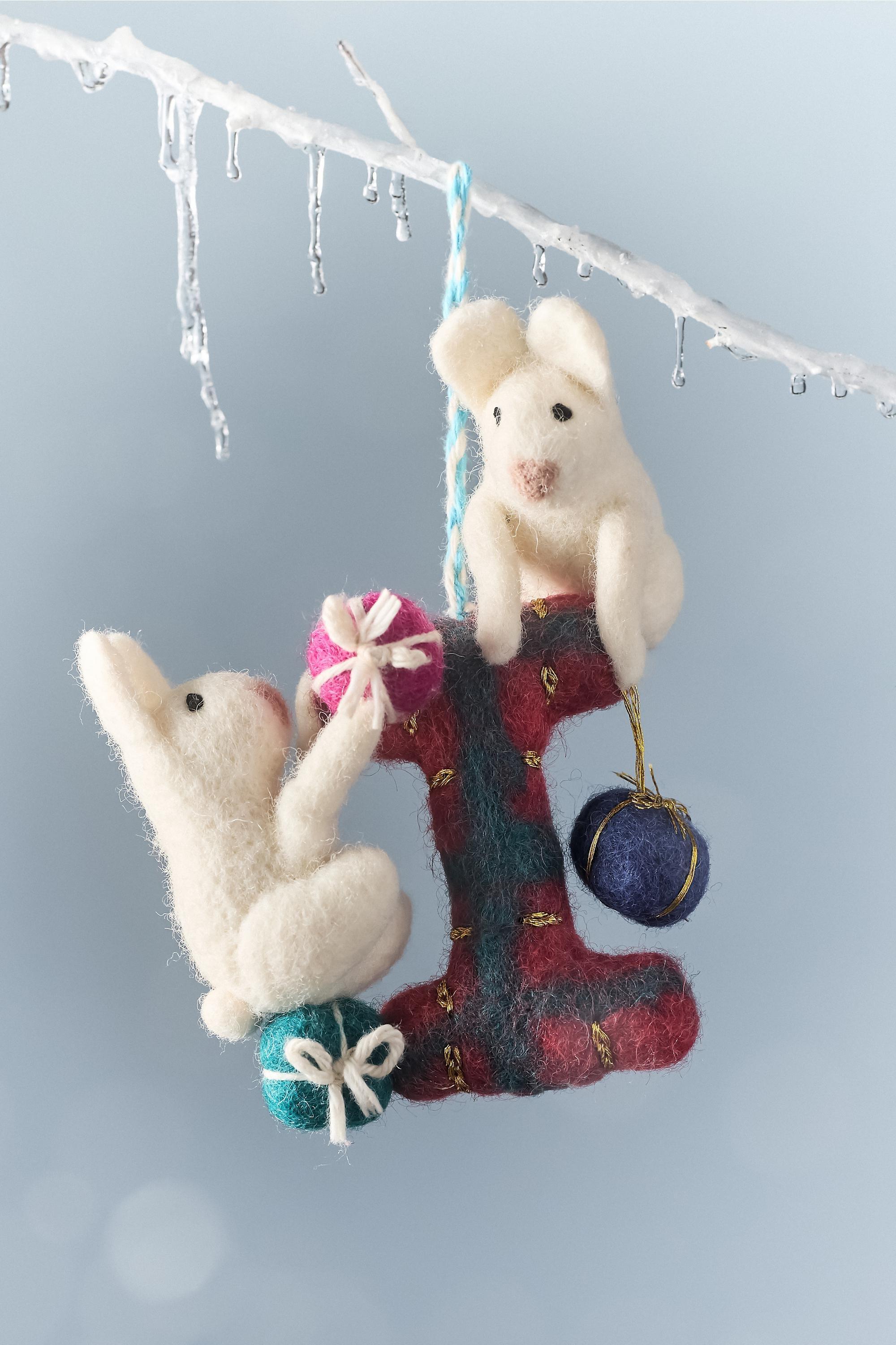 I Holiday Helpers Felt Monogram Ornament, Multicolour, Multicolour, large image number 0