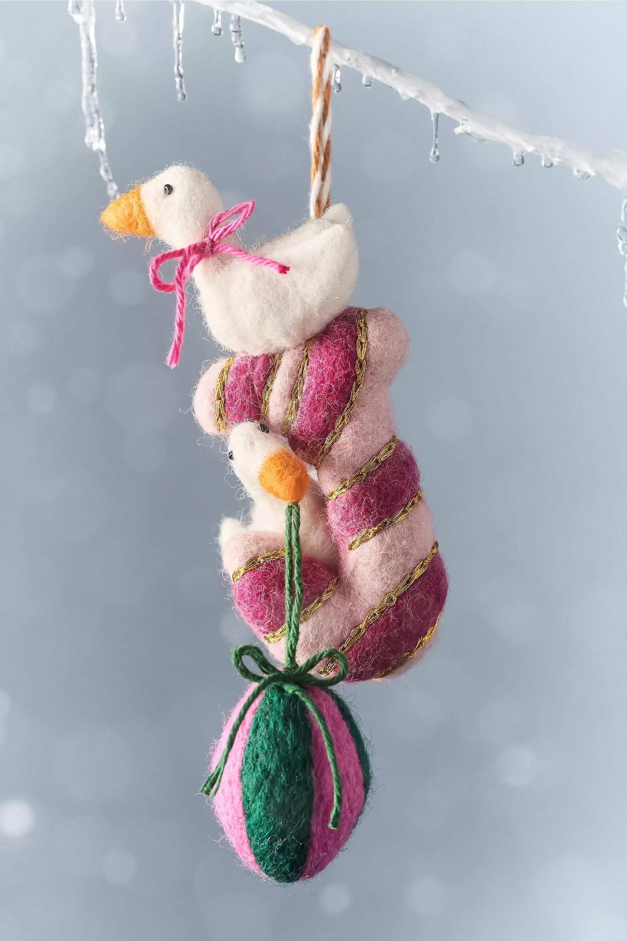 J Holiday Helpers Felt Monogram Ornament, Multicolour, Multicolour, large image number 0