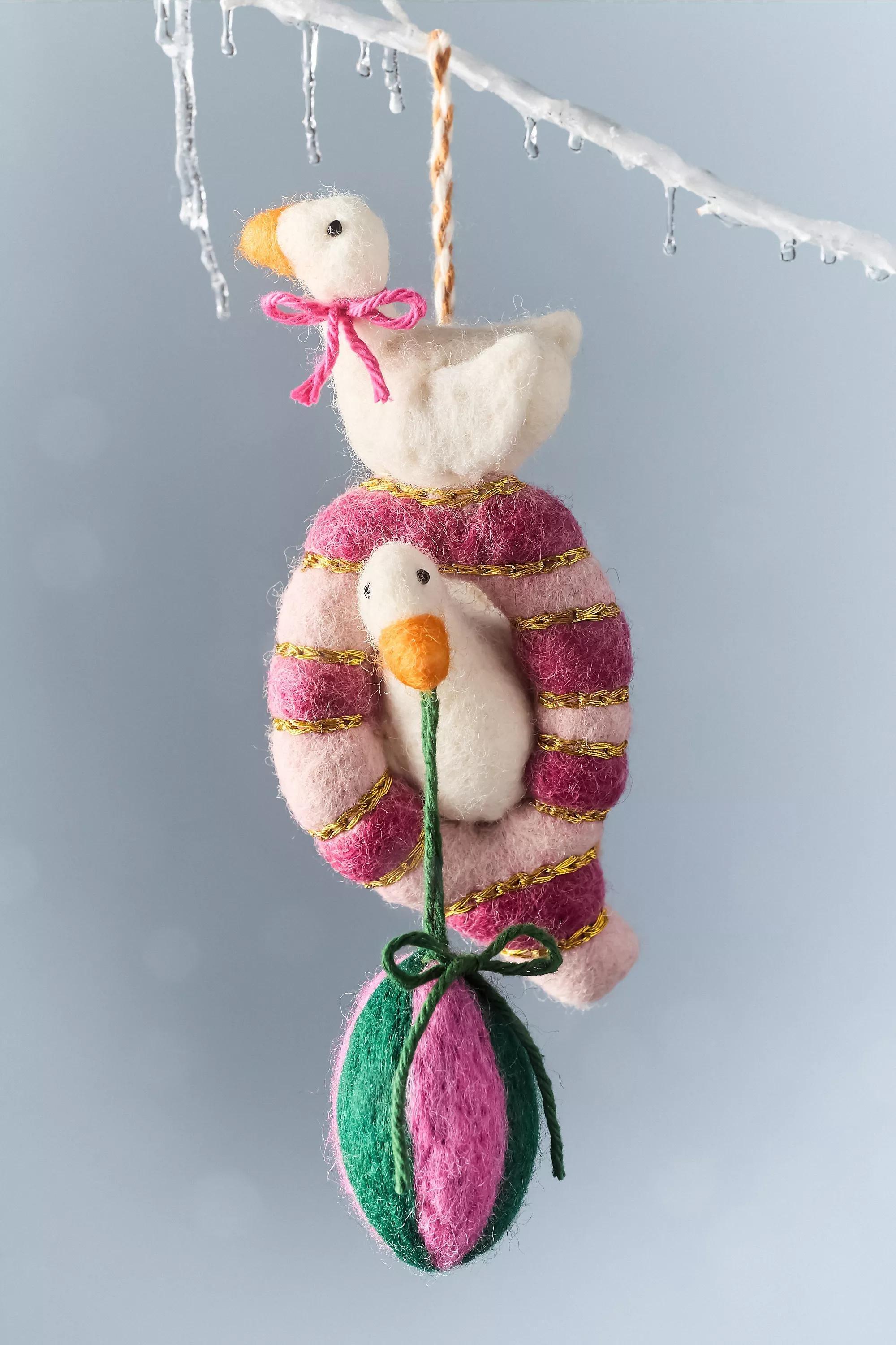 Q Holiday Helpers Felt Monogram Ornament, Multicolour, Multicolour, large image number 0