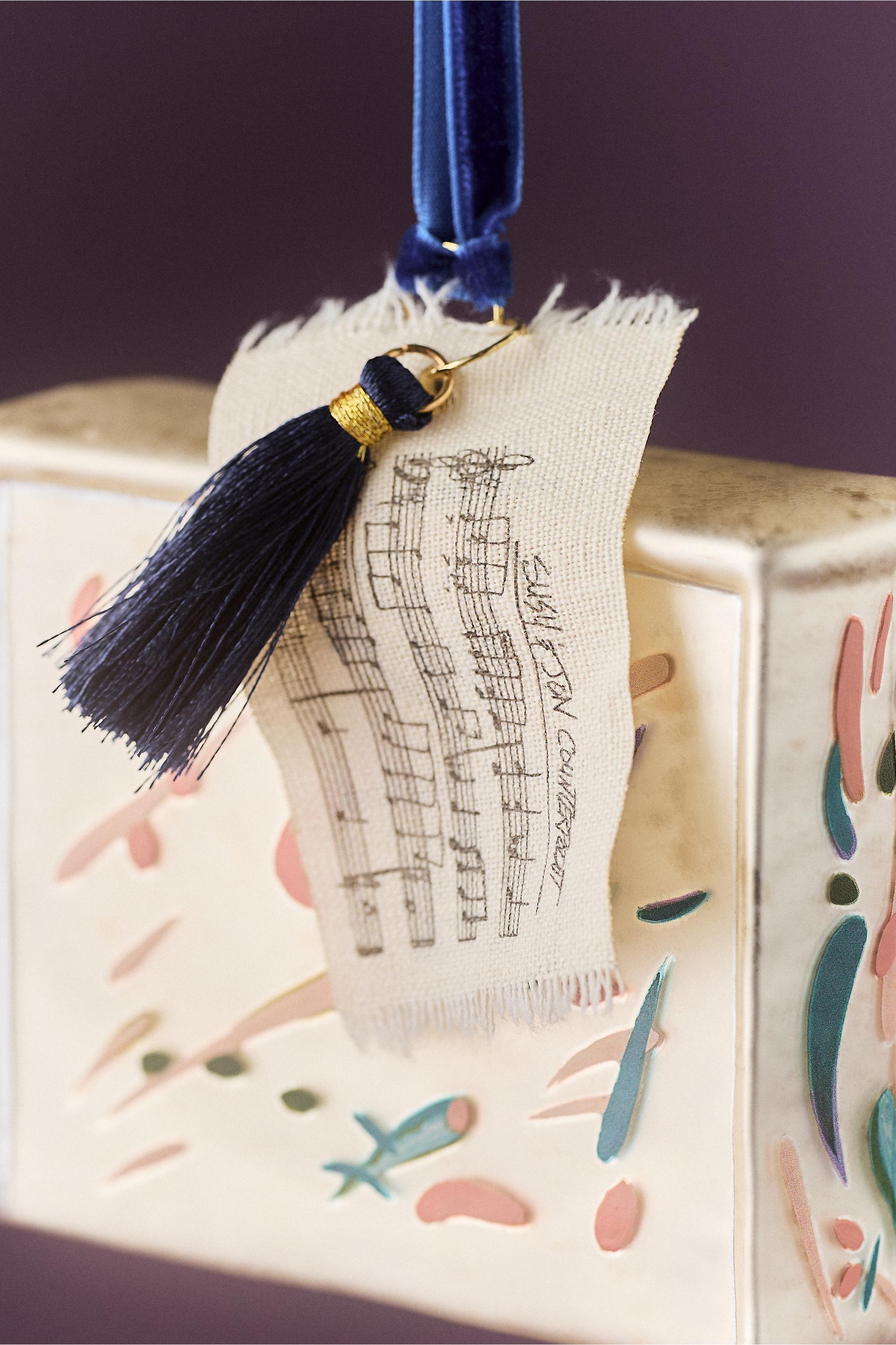 Anthropologie Batiste And Jaouad Instrument Ornament, Cream | Azadea UAE