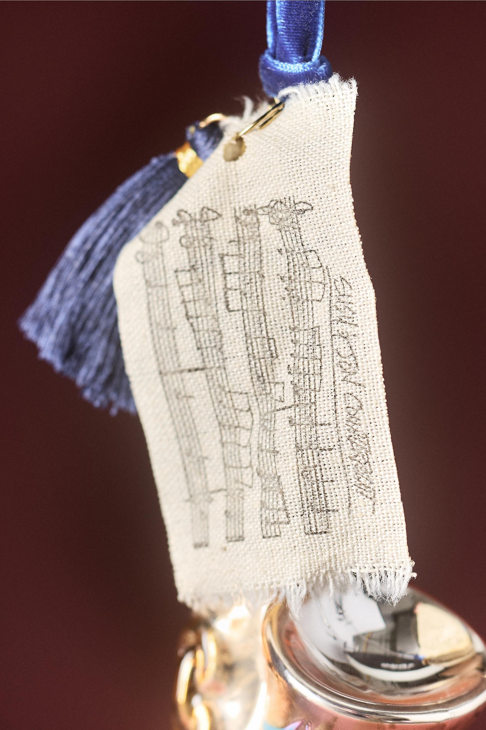 Anthropologie Batiste And Jaouad Instrument Ornament, Cream | Azadea UAE