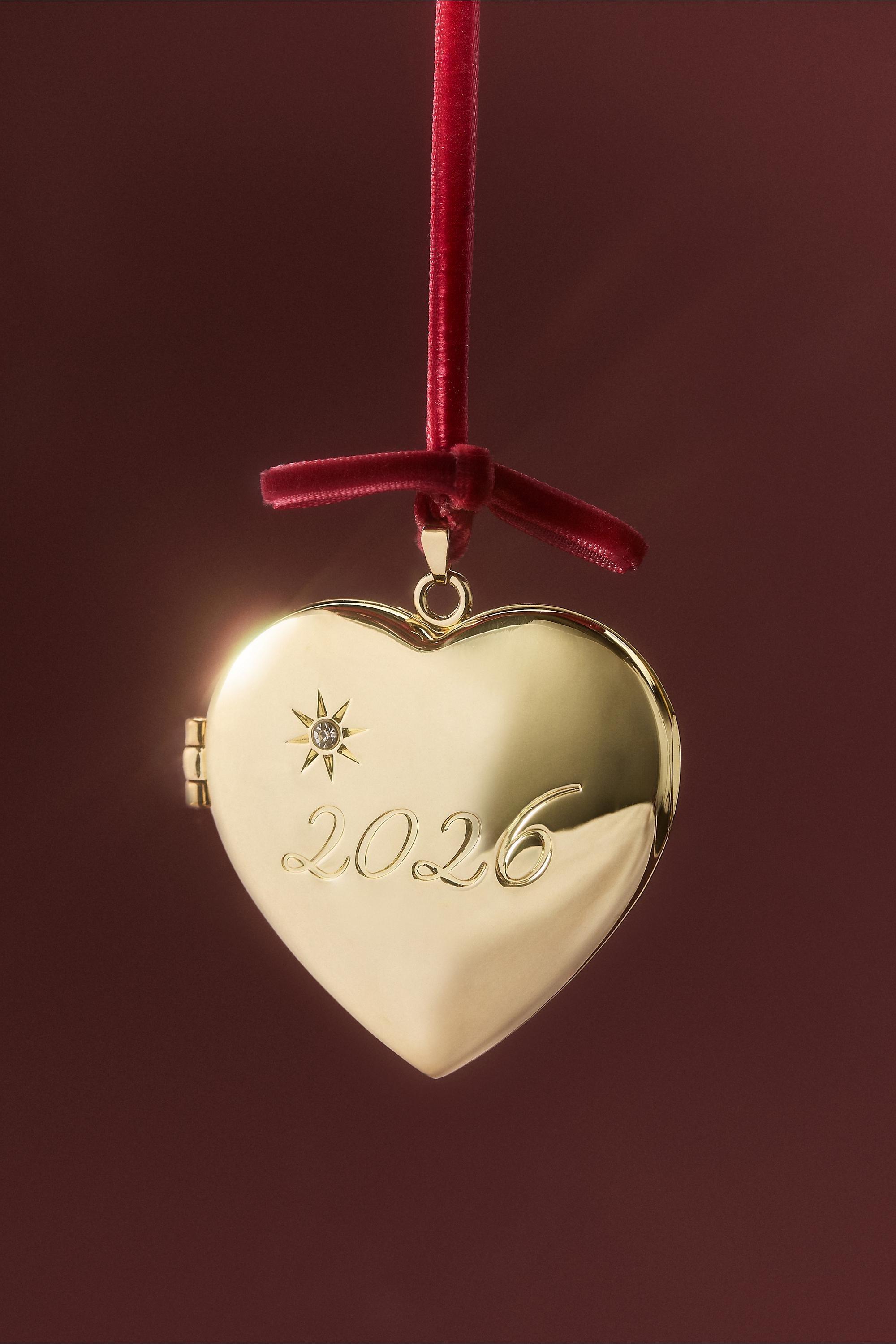 Anthropologie Heart Locket Ornament, Gold | Azadea UAE