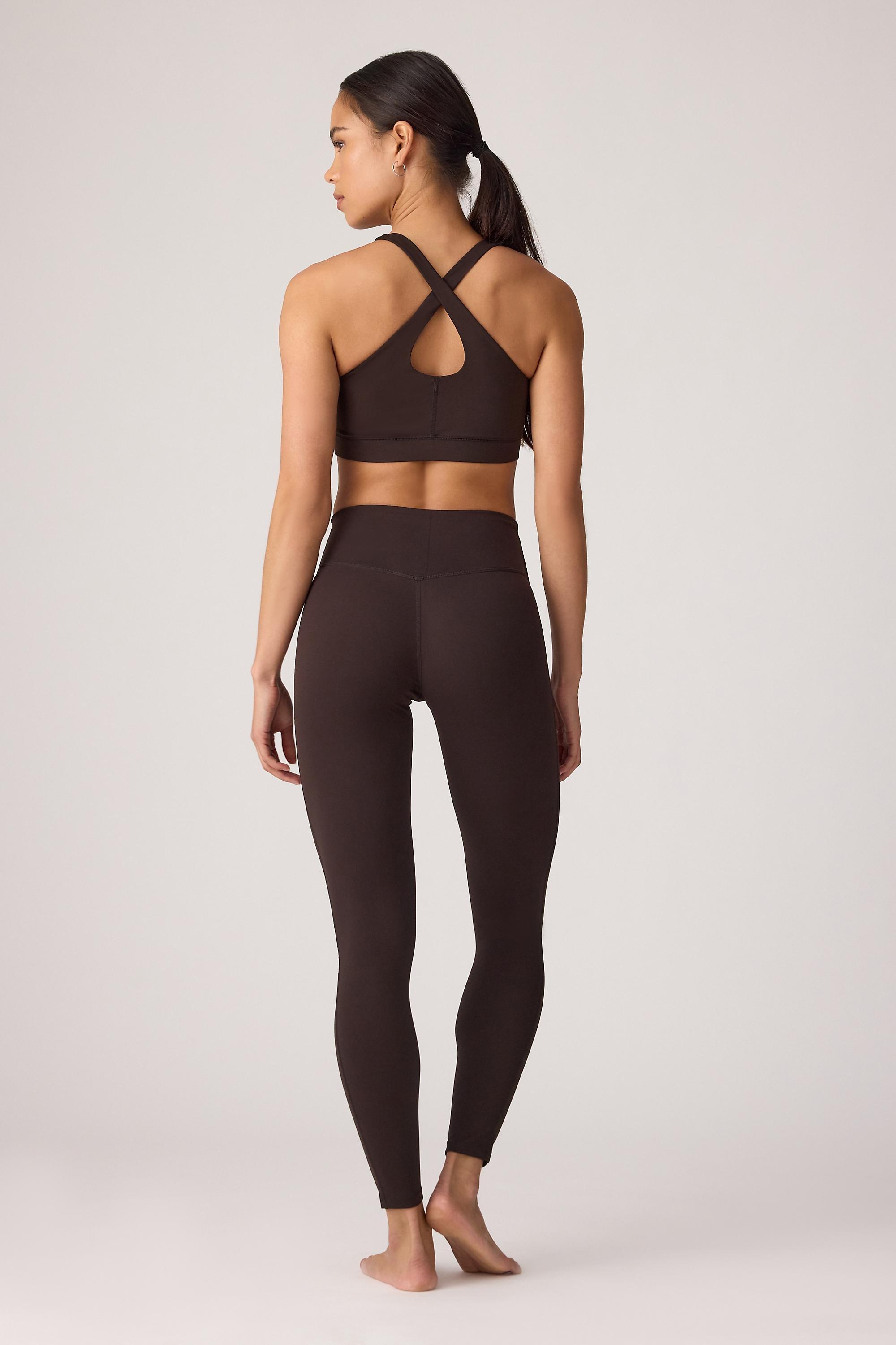 TALA Skinluxe Cross Back Sports Bra, Brown, Brown, large image number 3