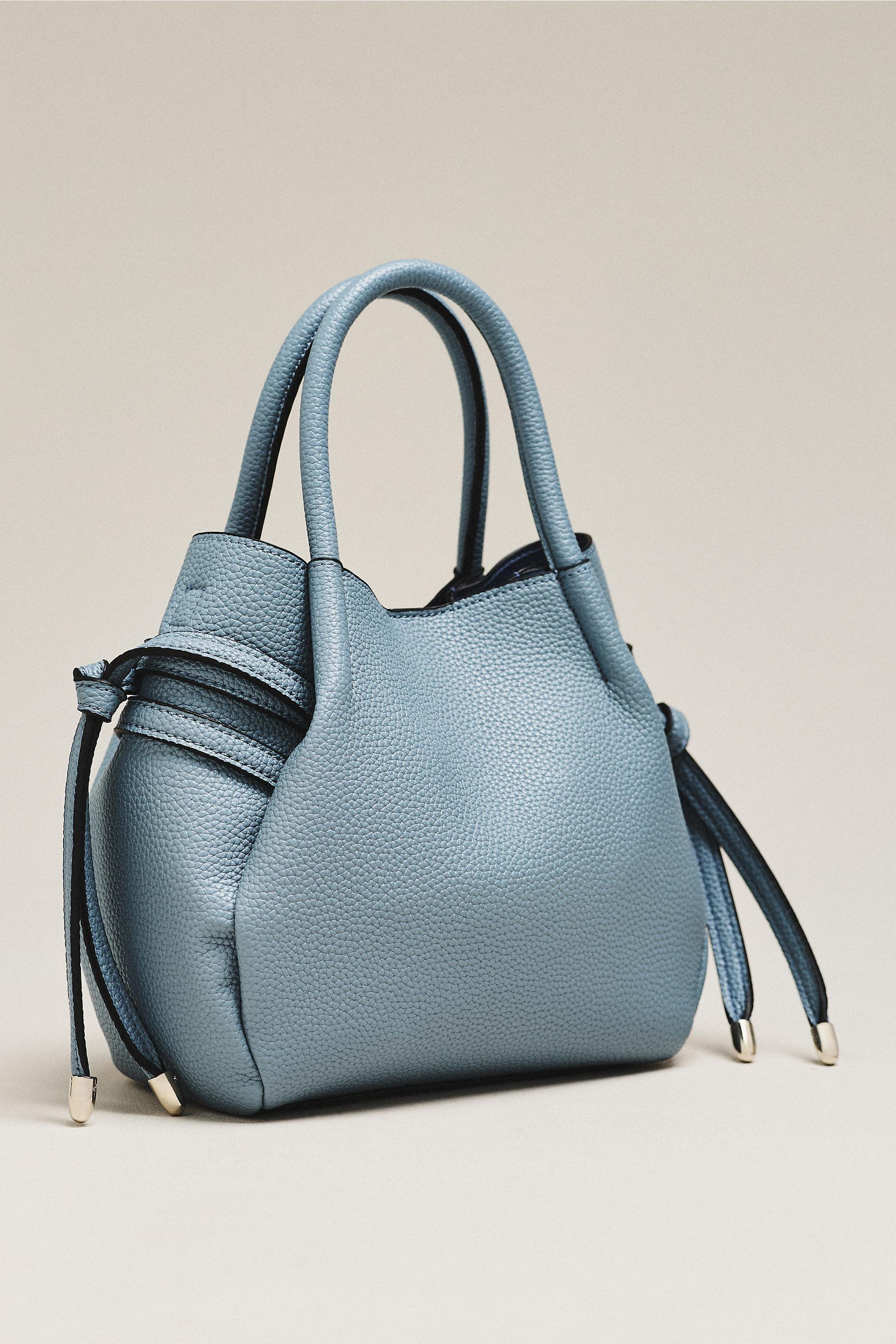 Maeve Faux-Leather Mini Tulip Satchel, Blue, Navy, large image number 1