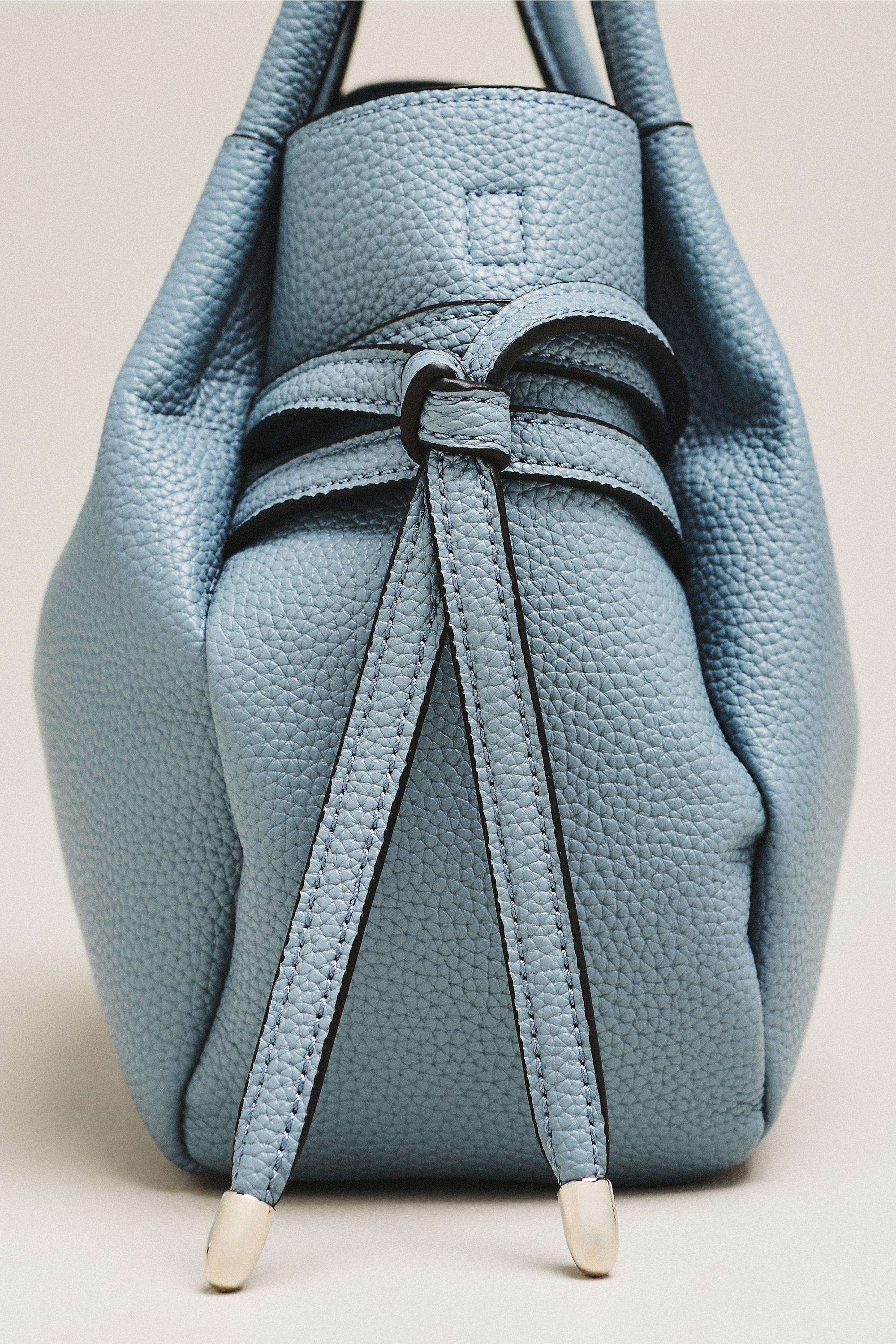 Maeve Faux-Leather Mini Tulip Satchel, Blue, Navy, large image number 4