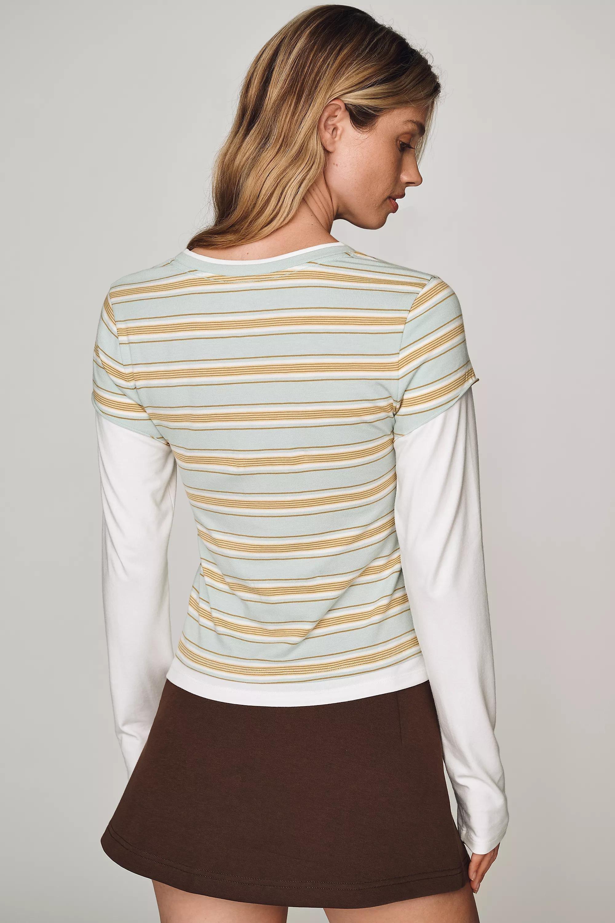 By Anthropologie Evan Long-Sleeve Top, Multiclour, Blue, large image number 3