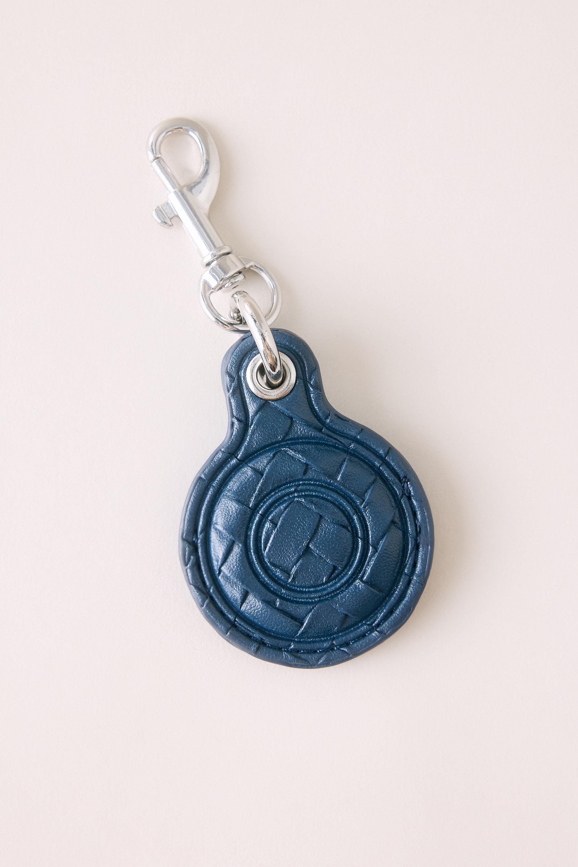 By Anthropologie Airtag Cover Keychain, Blue, Navy, medium