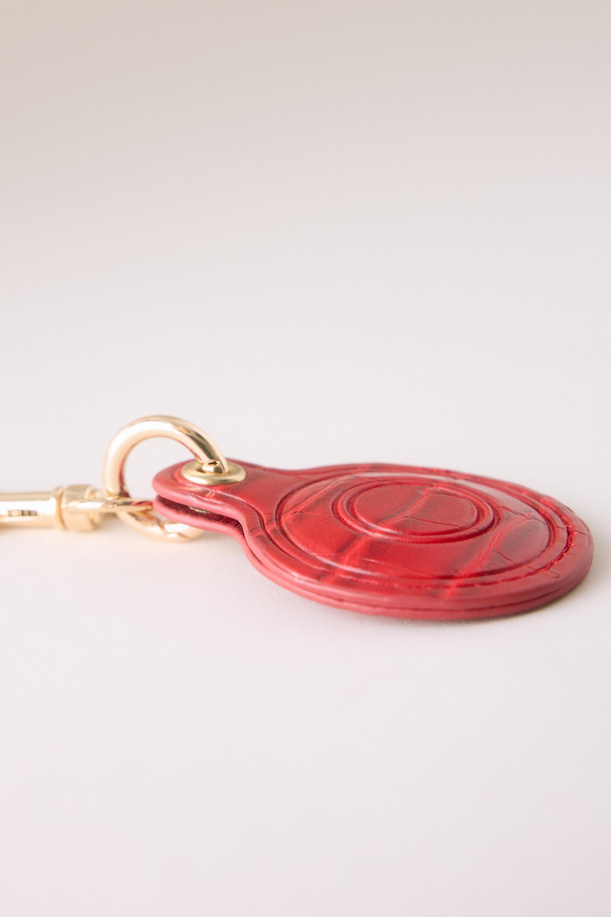 By Anthropologie Airtag Cover Keychain, Red, Red, large image number 3
