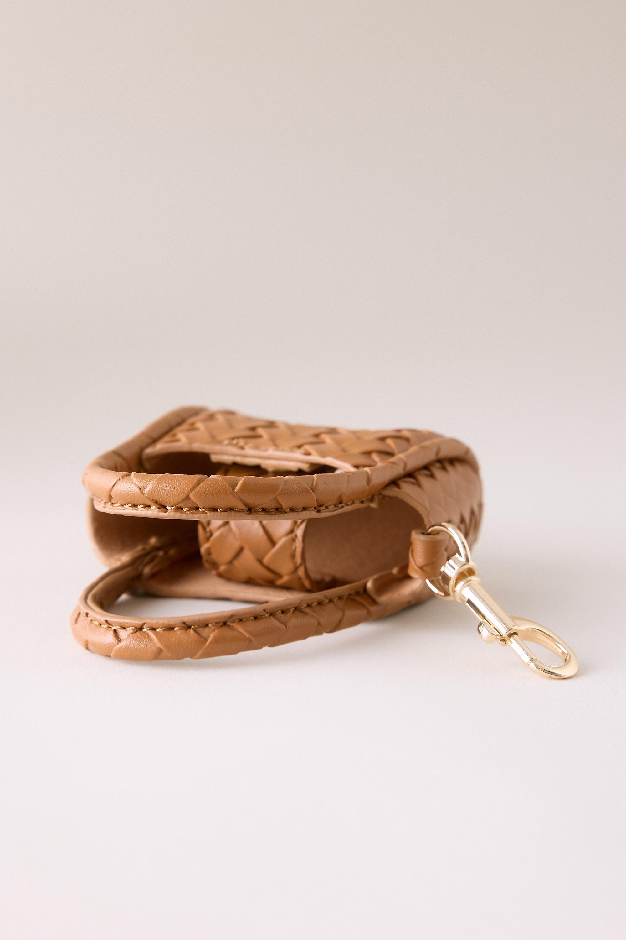 Woven Bag Charm, Brown, Brown, large image number 3