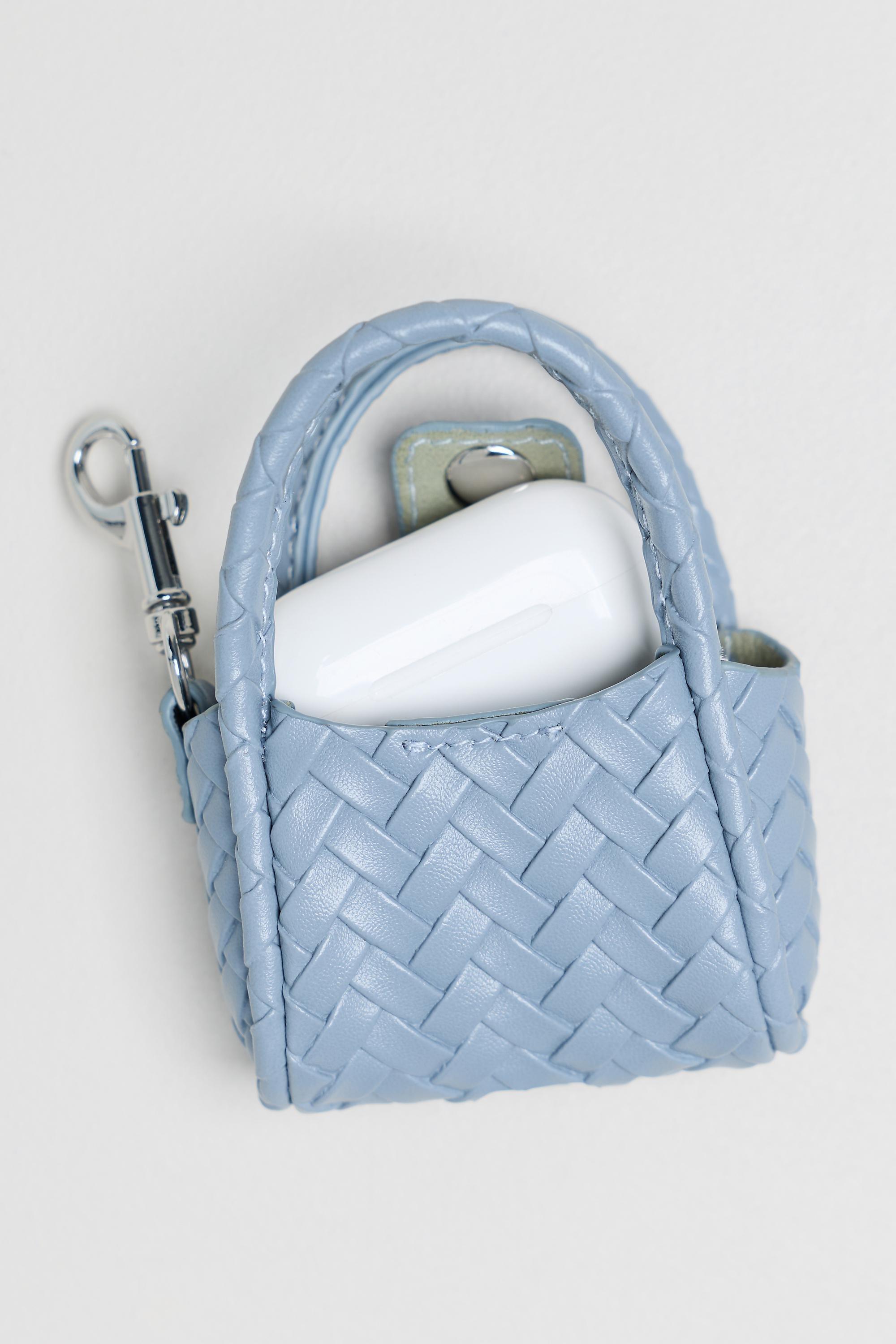 Woven Bag Charm, Blue, Blue, large image number 3