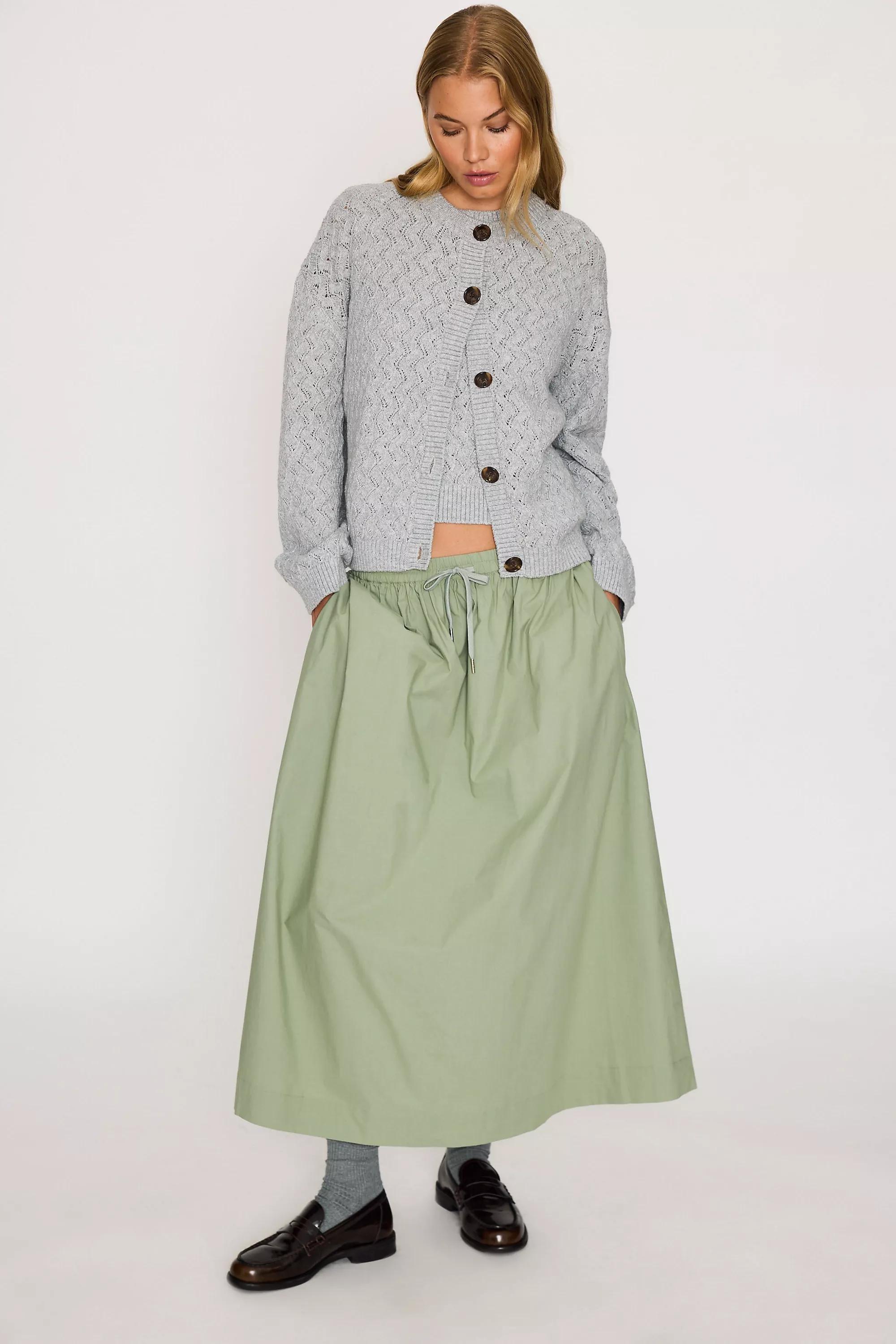 Varley Hossler Pointelle Cardigan, Green, Grey, large image number 0