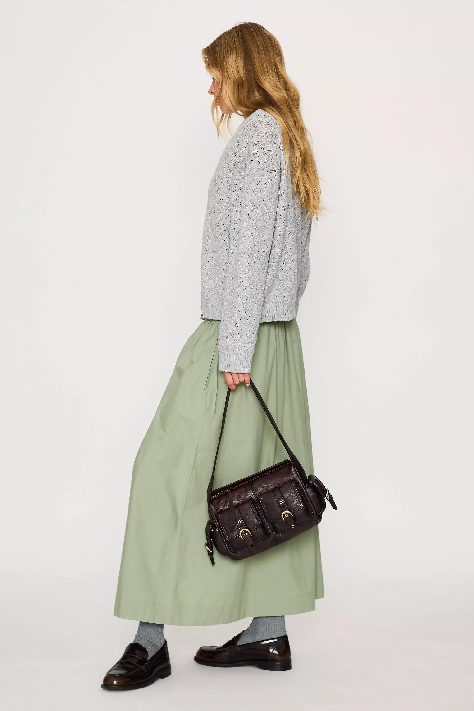 Varley Hossler Pointelle Cardigan, Green, Grey, medium