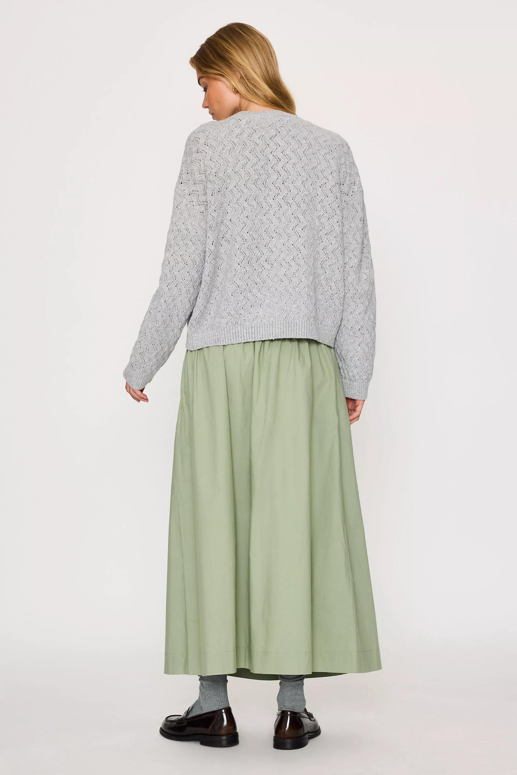 Varley Hossler Pointelle Cardigan, Green, Grey, large image number 5