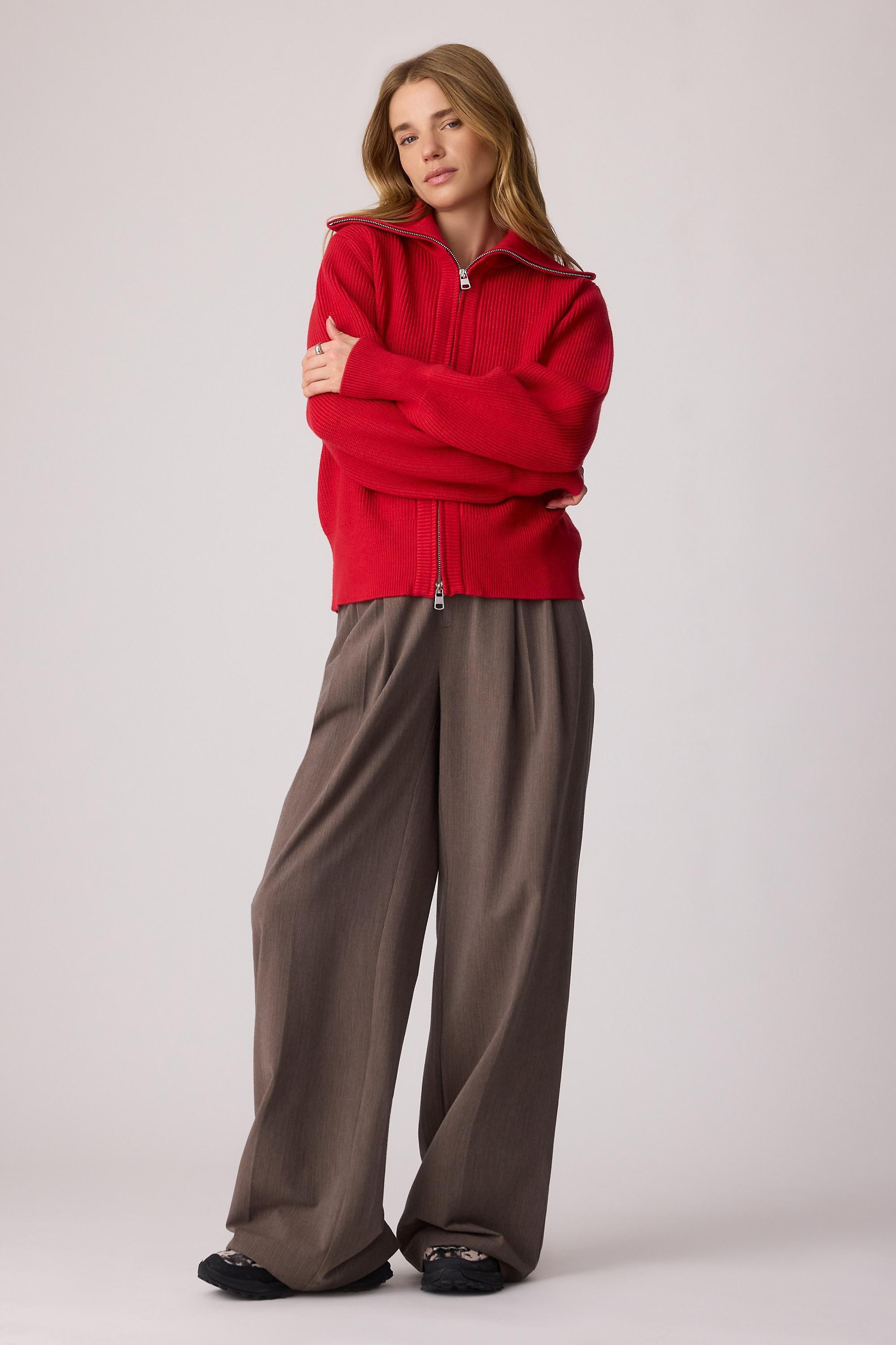 Varley Alysha Wide-Leg Trousers, Brown, large image number 1