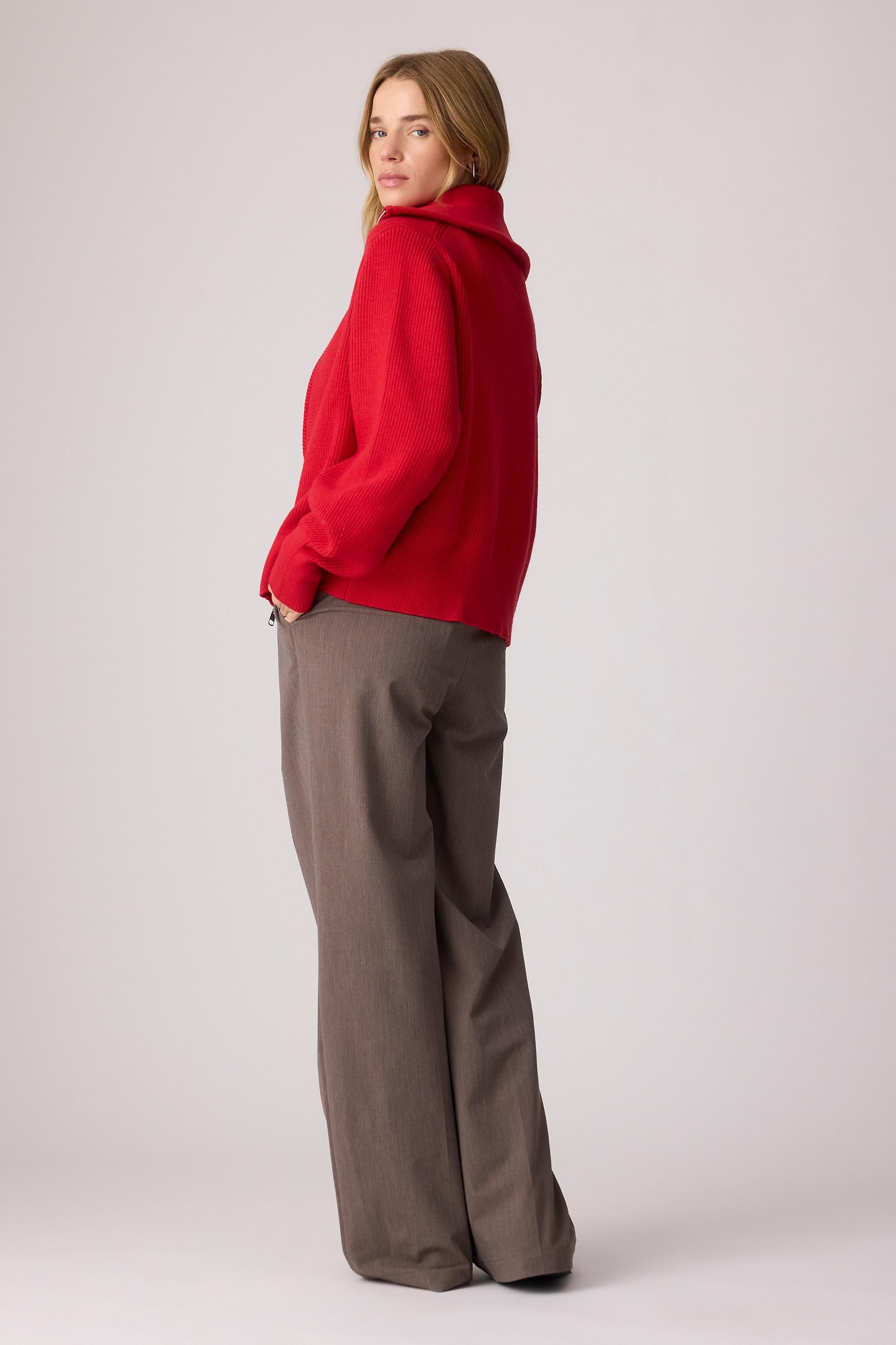 Varley Alysha Wide-Leg Trousers, Brown, large image number 4