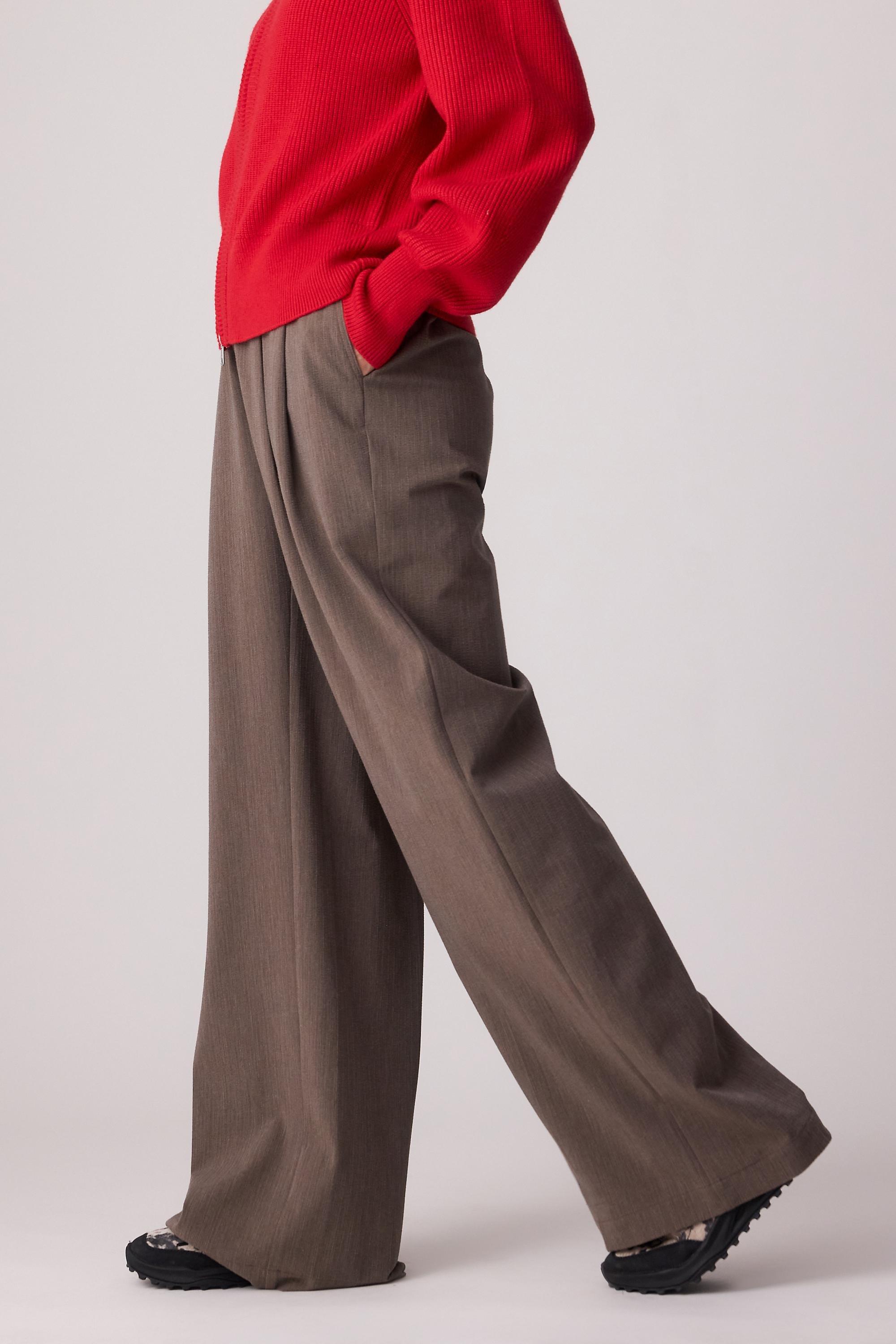 Varley Alysha Wide-Leg Trousers, Brown, large image number 5
