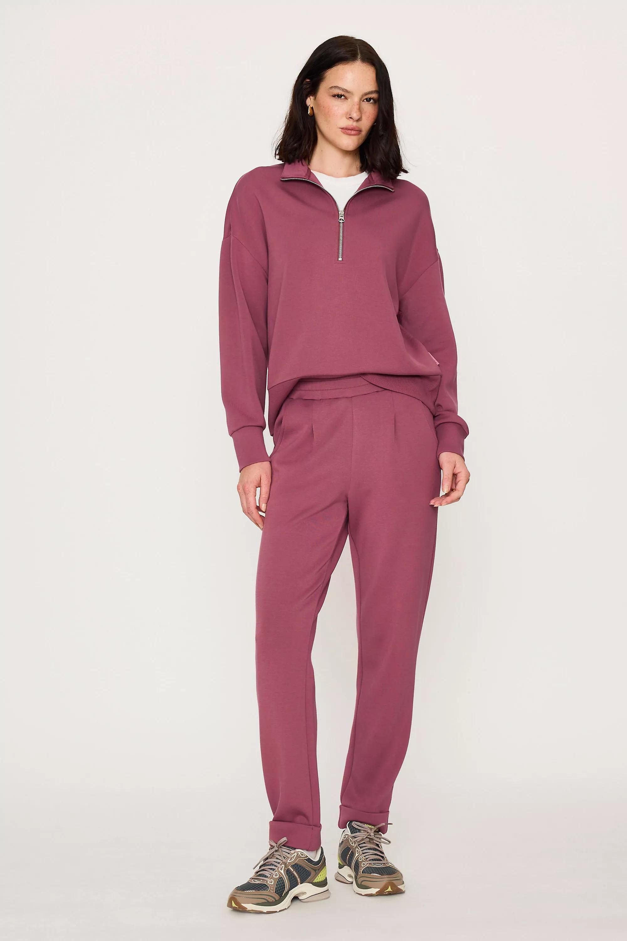 Varley Mavis Mock-Neck Sweatshirt, Burgundy, large image number 2