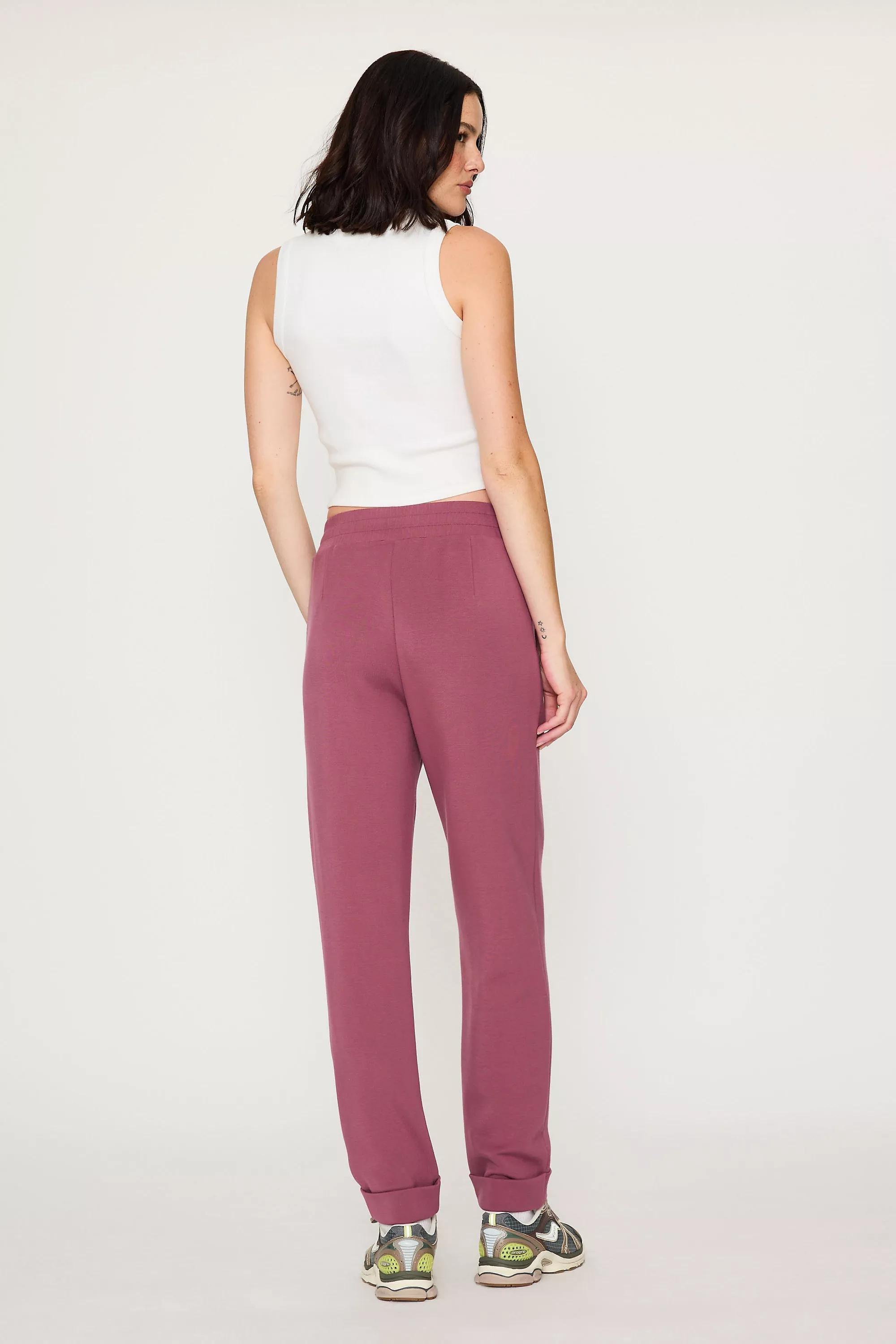 Varley The Rolled Trousers, Pink, Burgundy, large image number 4