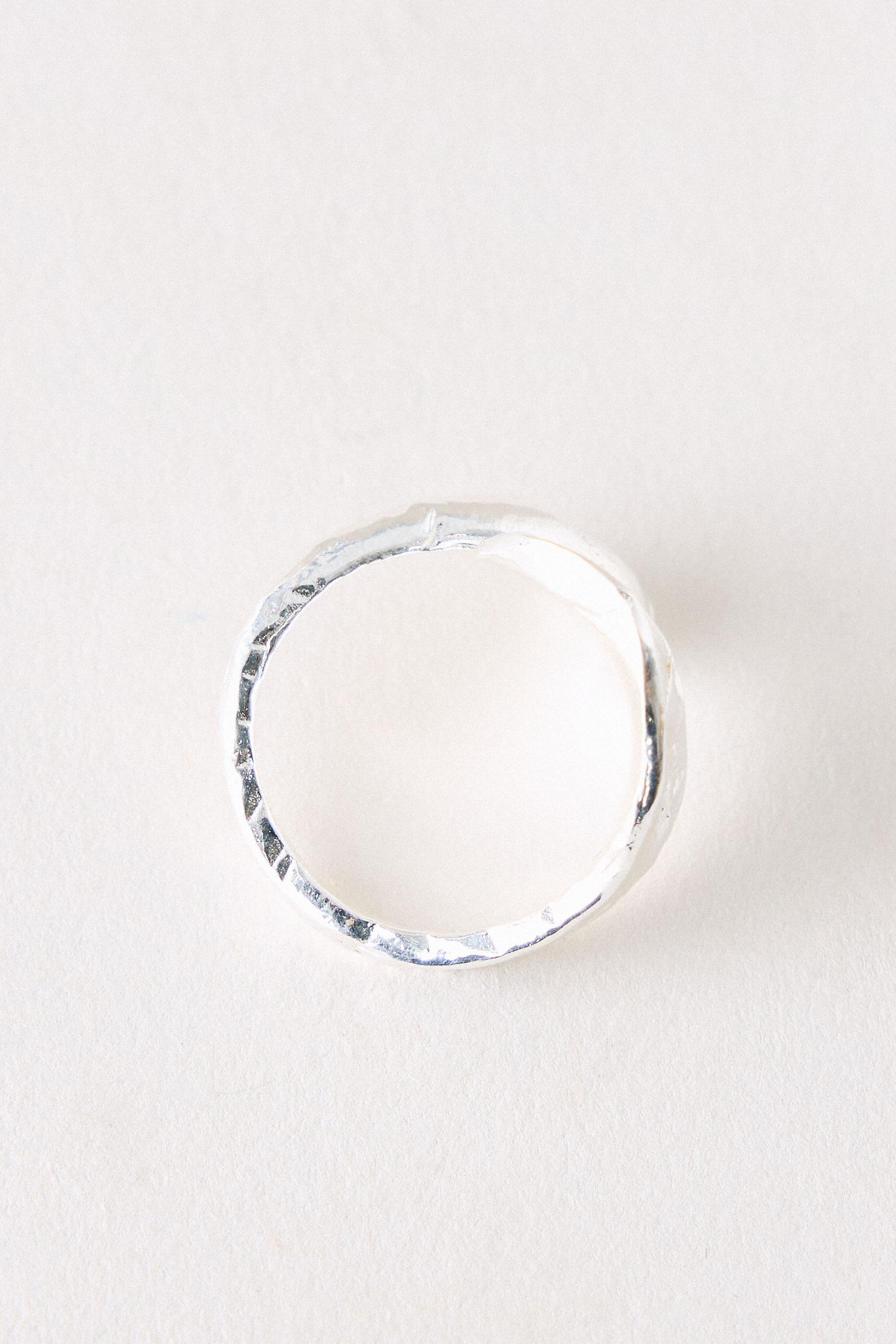 Hammered Wrap Ring, Silver, Silver, large image number 1