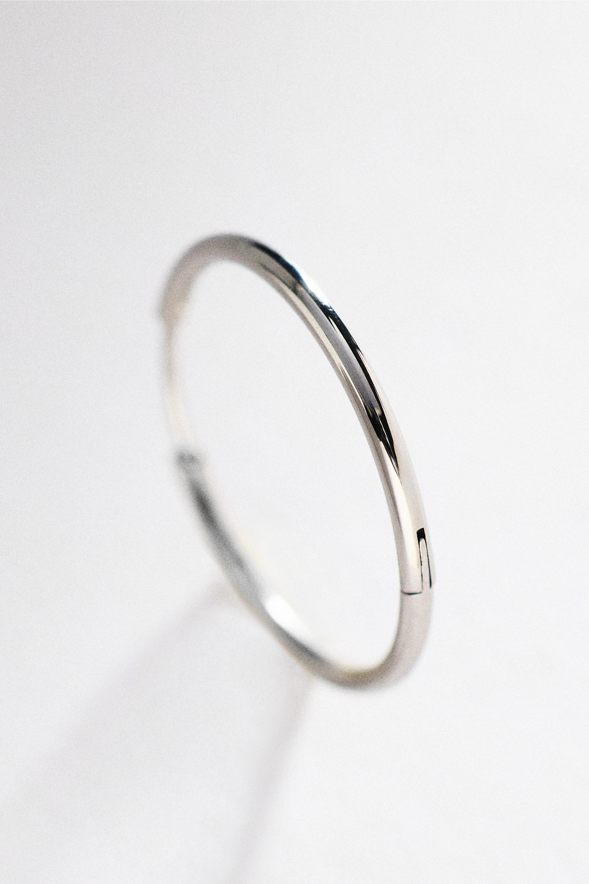 Water-Resistant Hoop Earrings, Women, Silver, large image number 1