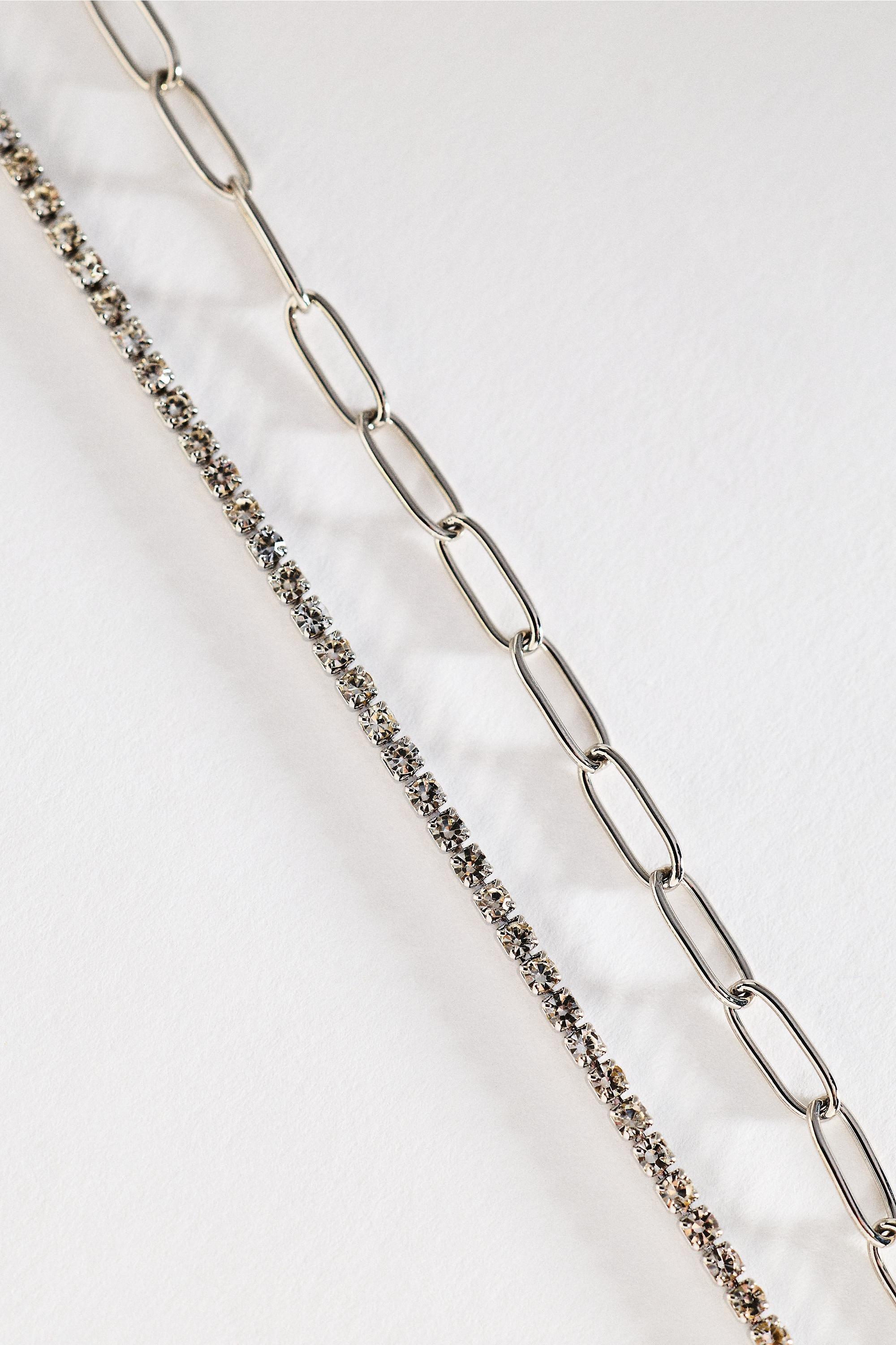 Water-Resistant Tennis Bracelets, Set Of 2, Silver, Silver, large image number 1