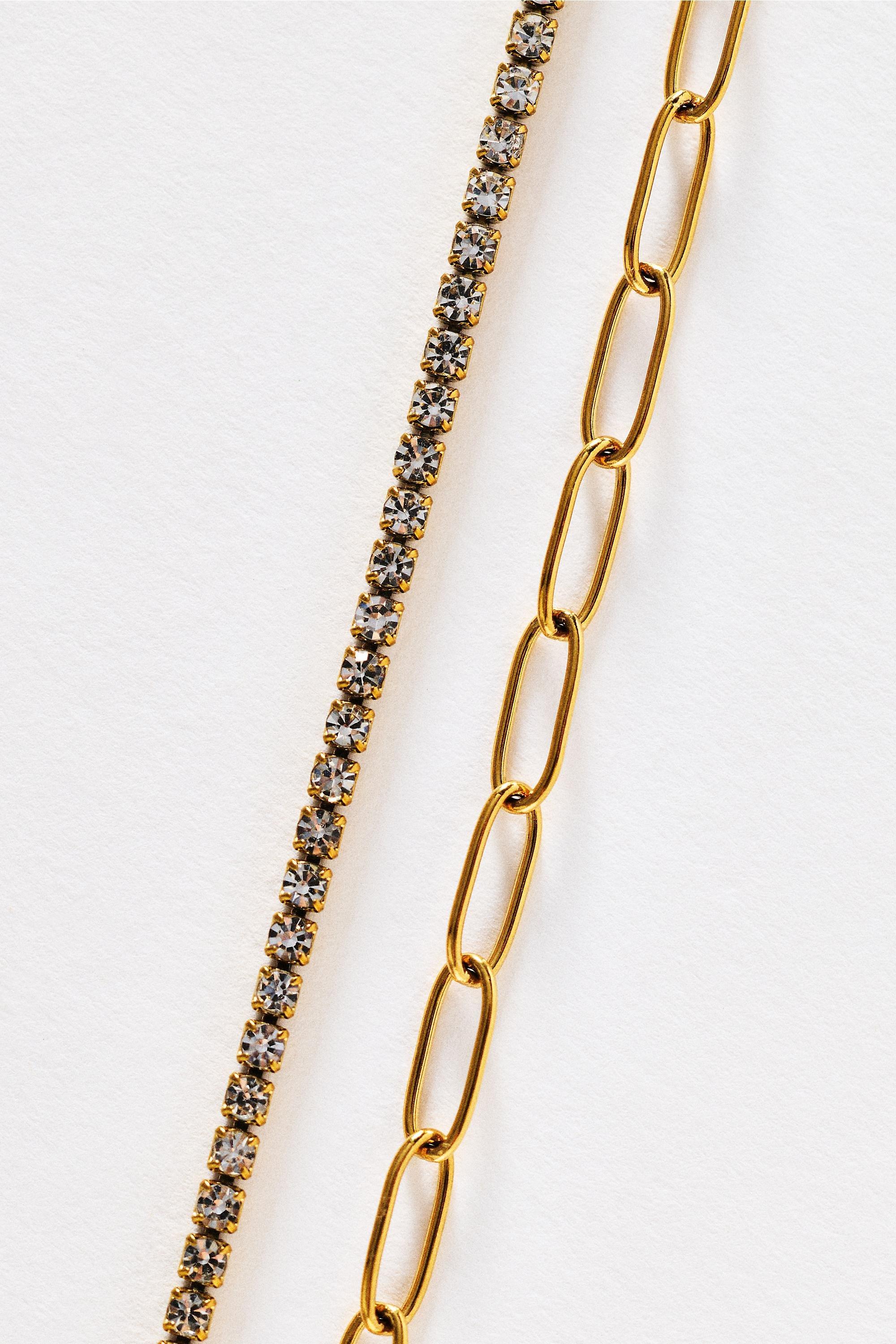 Water-Resistant Tennis Bracelets, Set Of 2, Gold, Gold, large image number 0