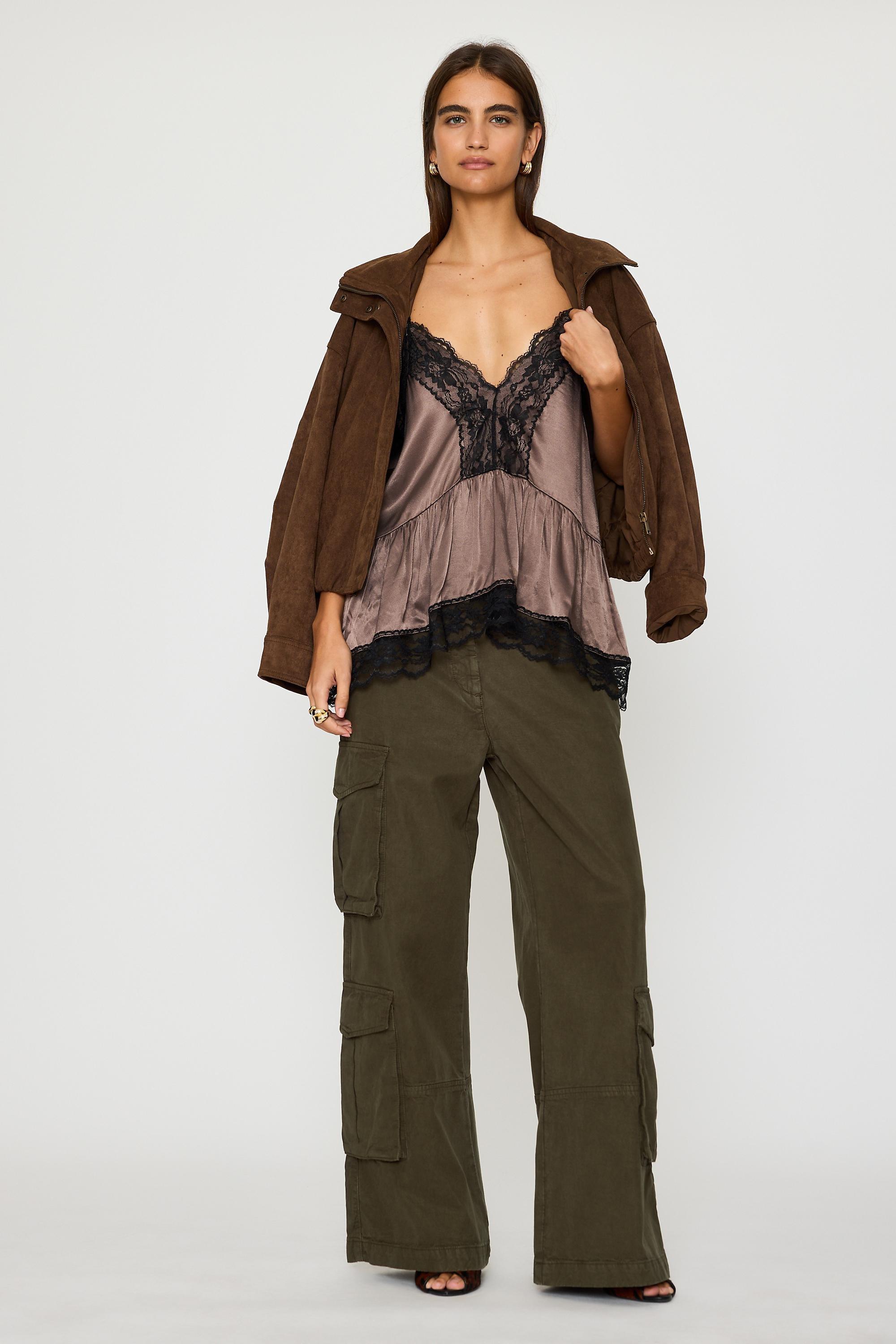 By Anthropologie Conna Straight-Leg Cargo Pants, Green, Khaki, large image number 2