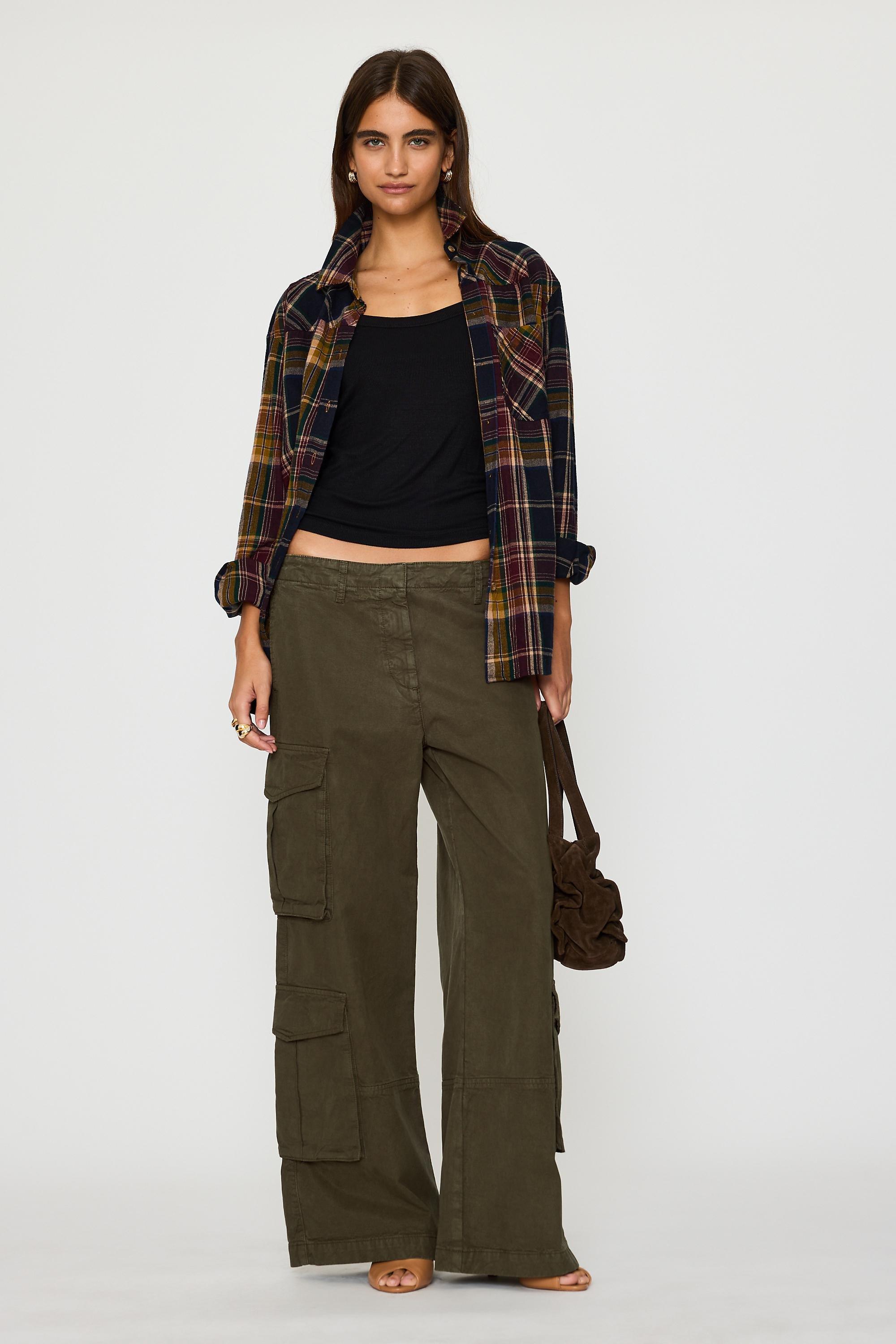 By Anthropologie Conna Straight-Leg Cargo Pants, Green, Khaki, large image number 3