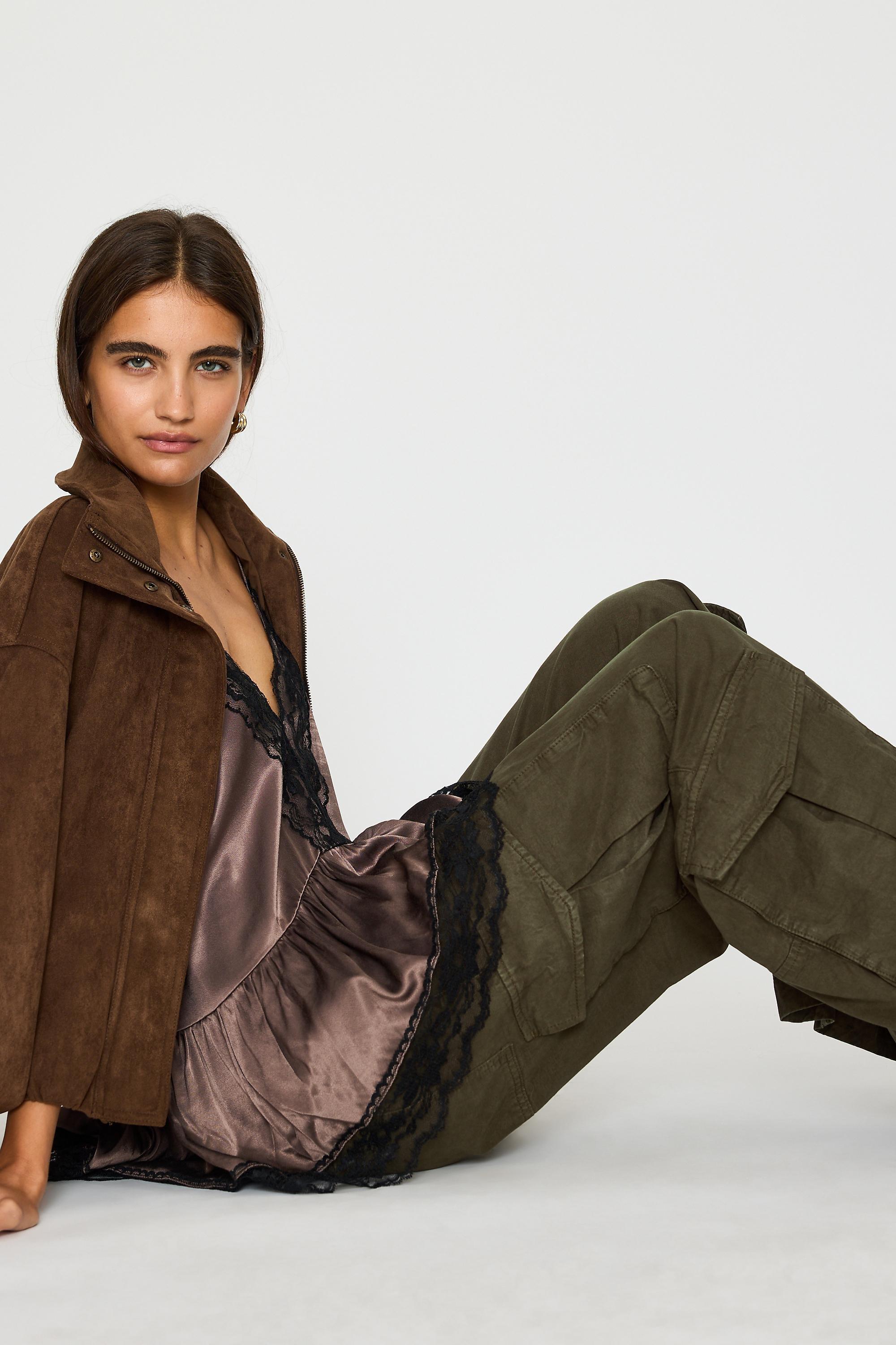 By Anthropologie Conna Straight-Leg Cargo Pants, Green, Khaki, large image number 5