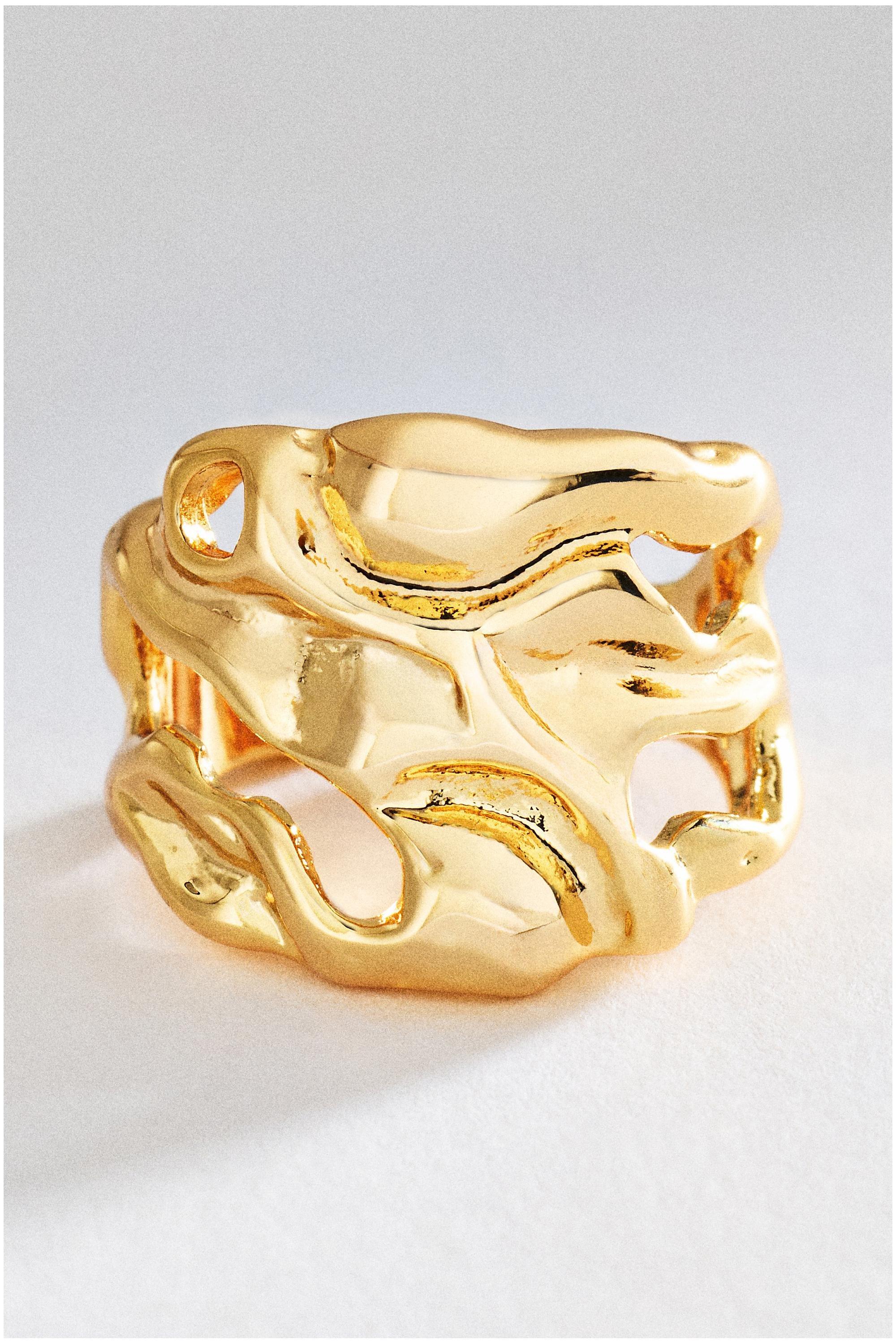 Molten Tide Ring, Gold, Gold, large image number 1