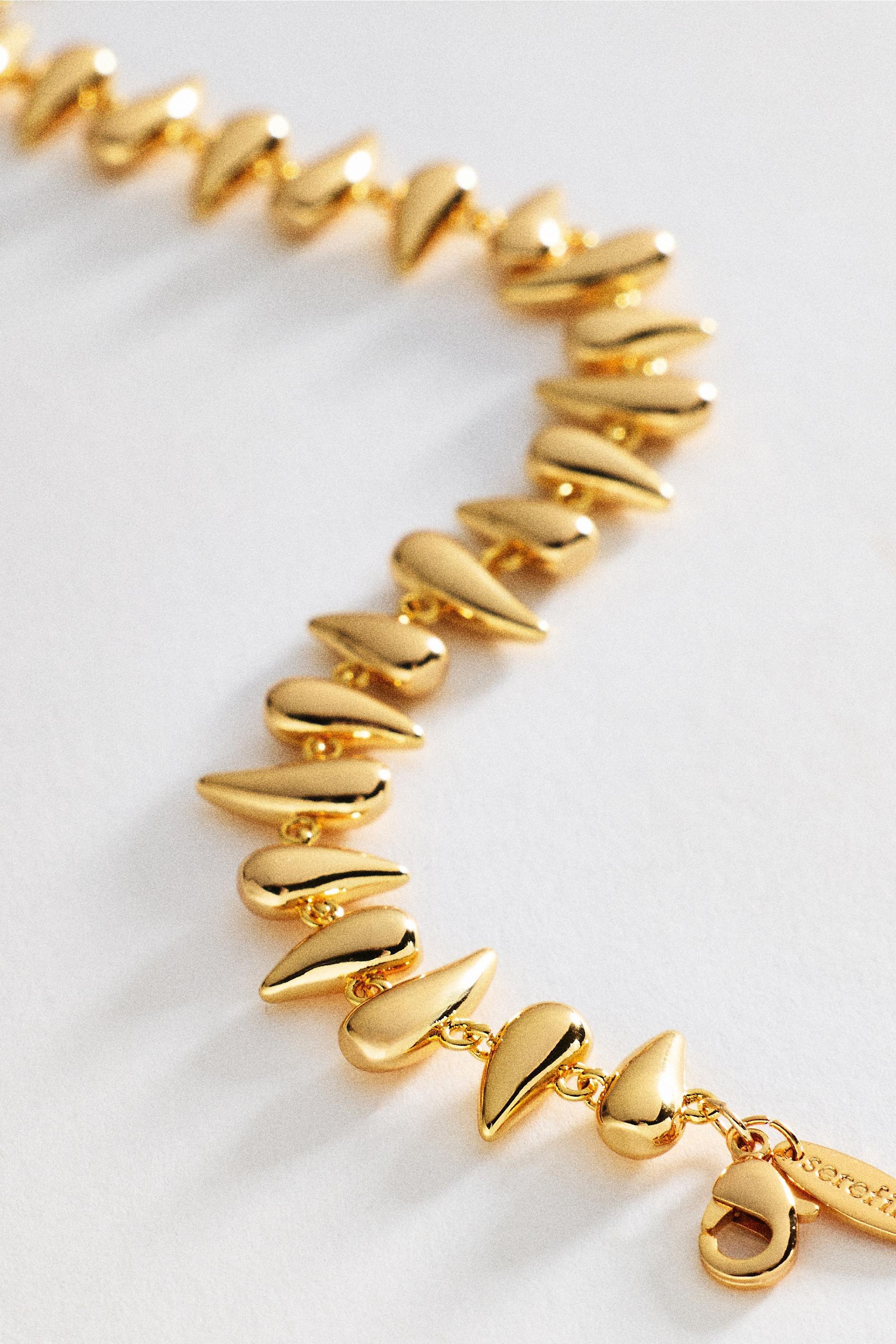 Molten Curve Bracelet, Gold, Gold, medium