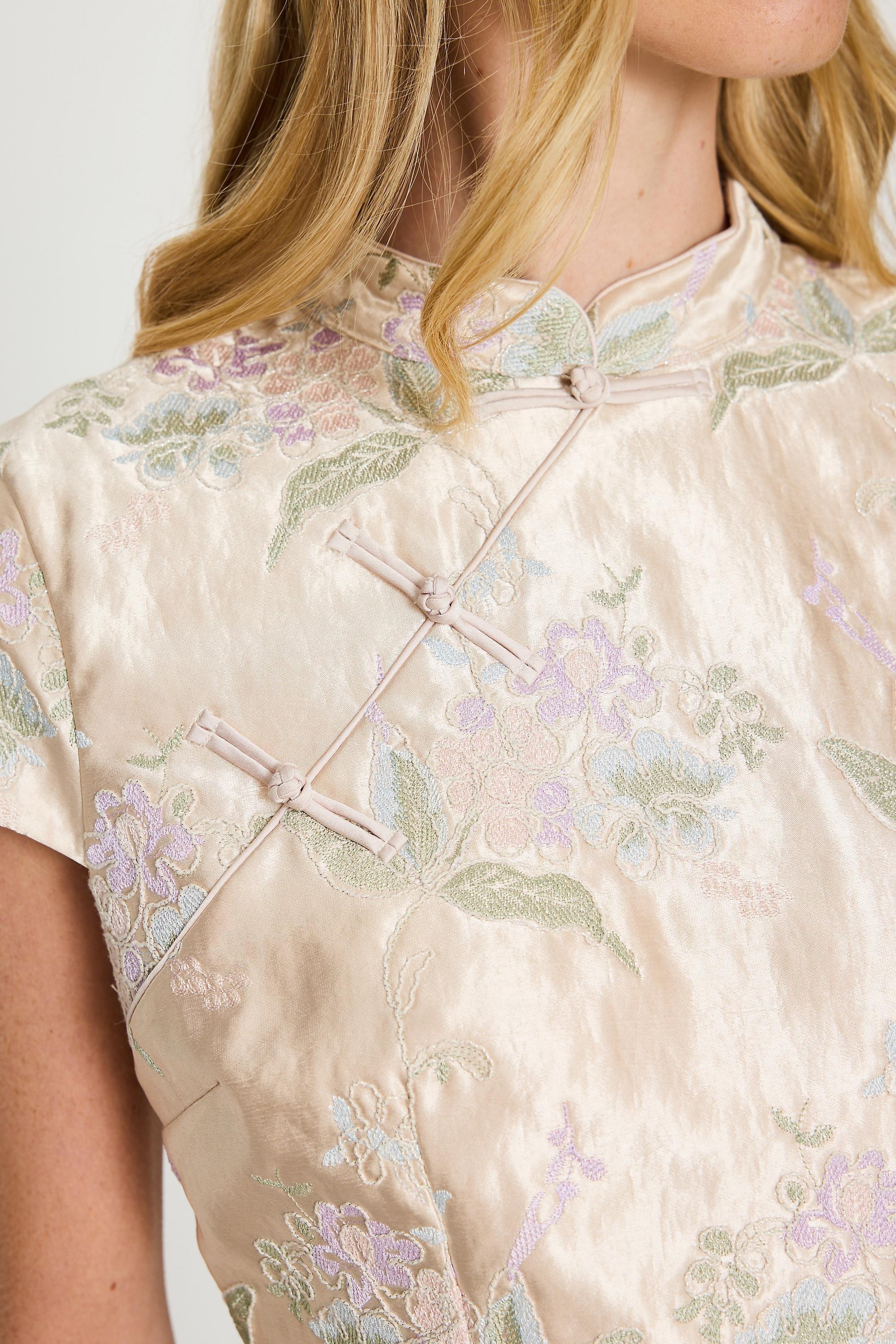 By Anthropologie Mandarin Collar Top, Cream, large image number 4