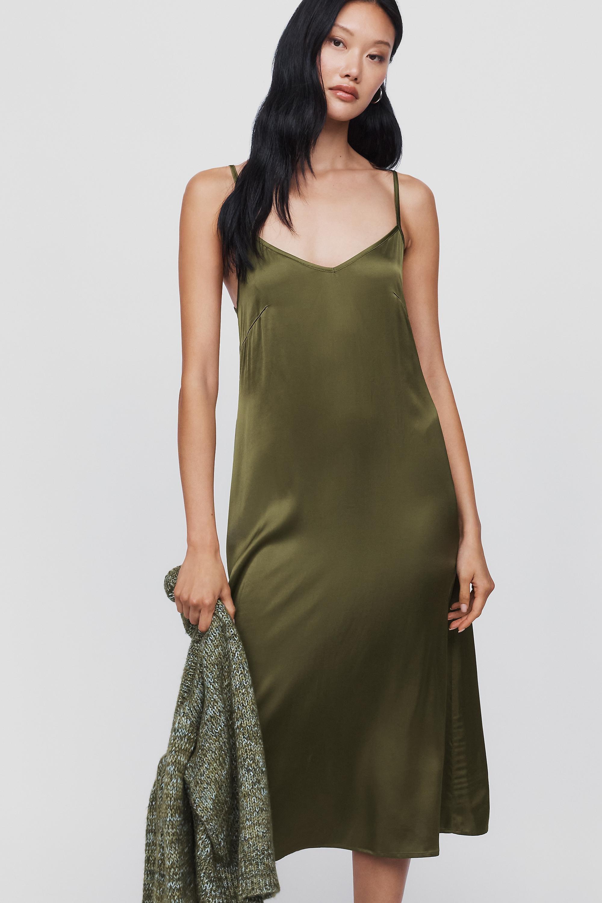 By Anthropologie Marled Twofer Jumper + Dress Set, Green, medium