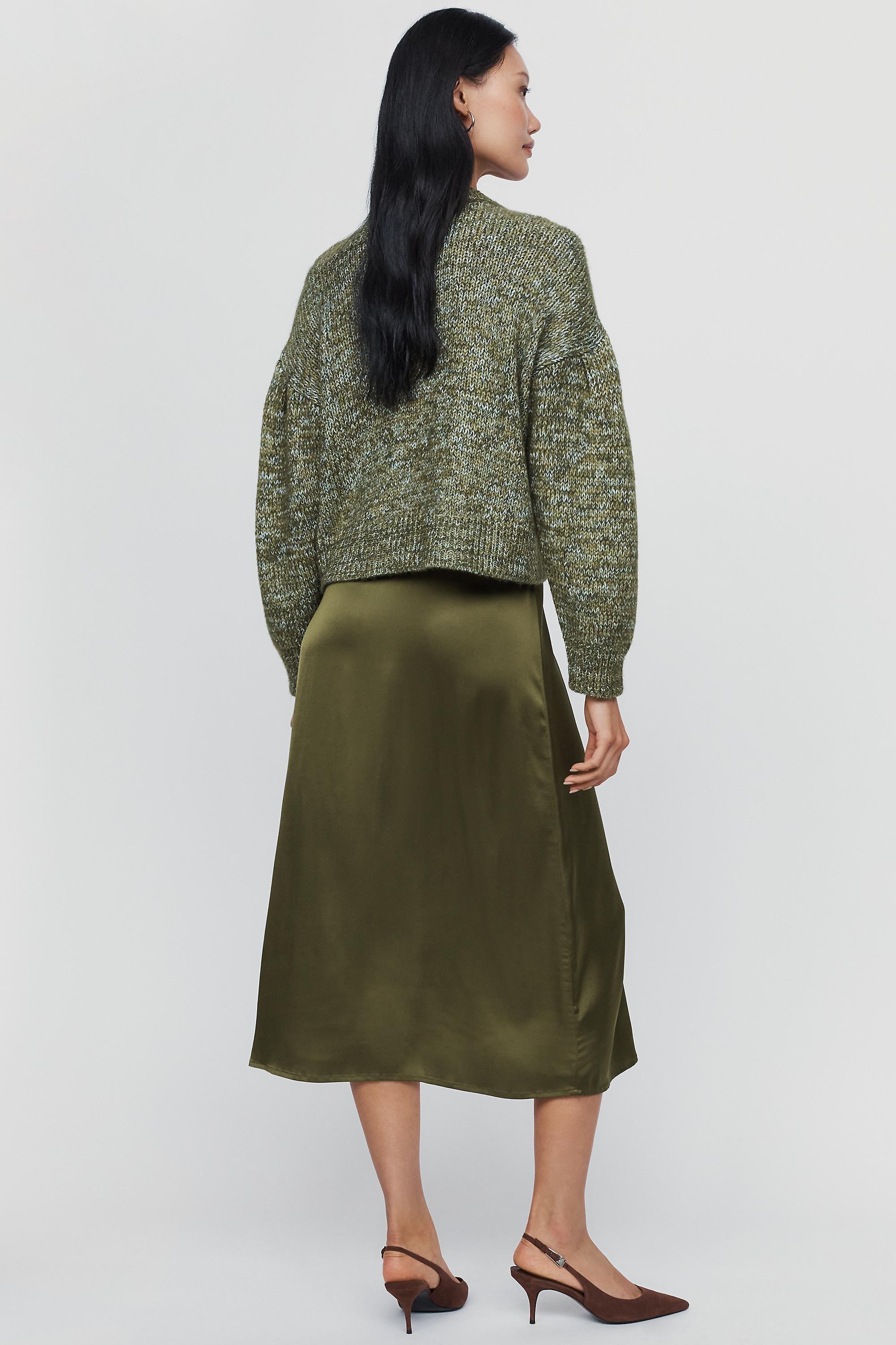 By Anthropologie Marled Twofer Jumper + Dress Set, Green, large image number 3