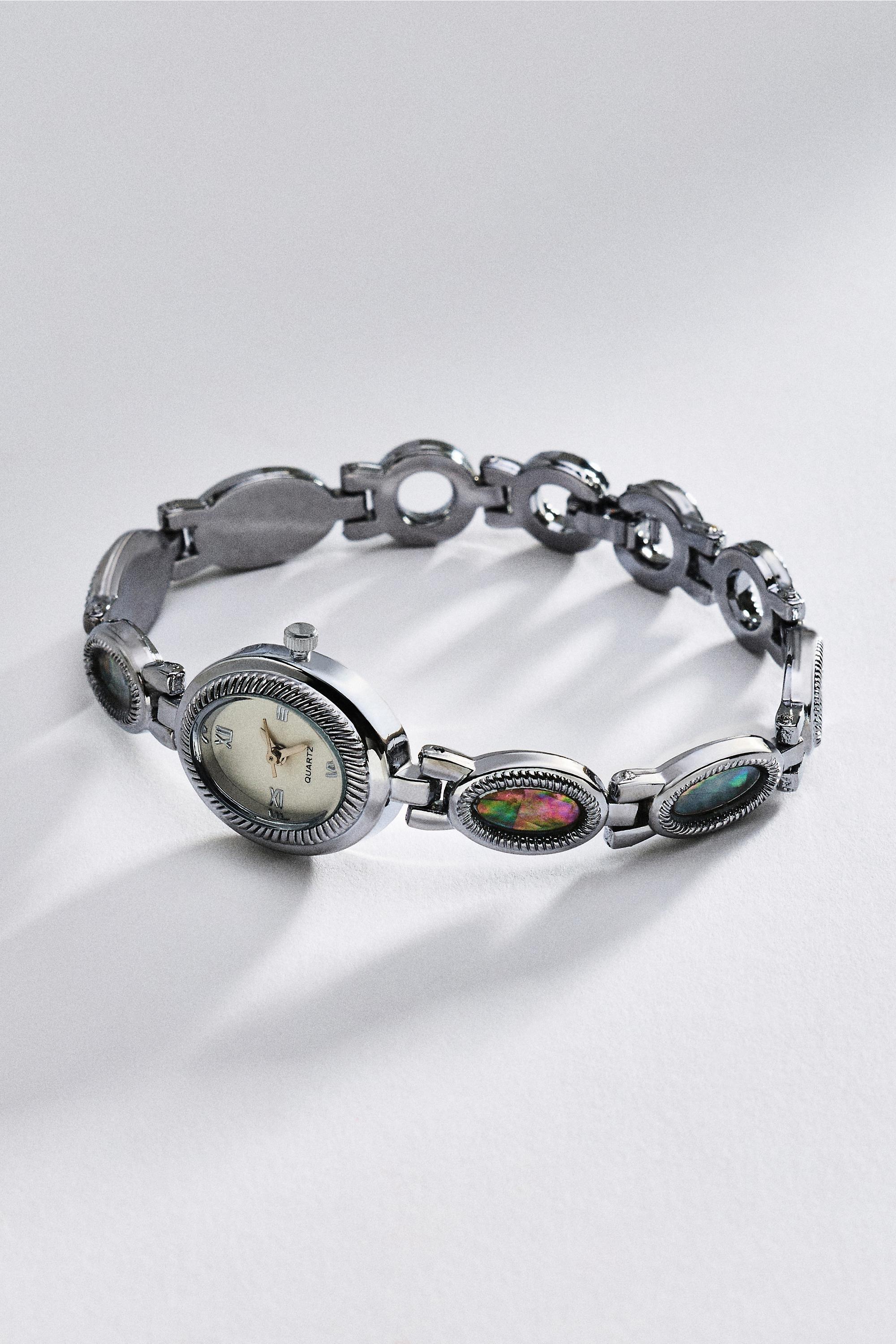 Mother Of Chain Watch, Silver, Silver, large image number 0