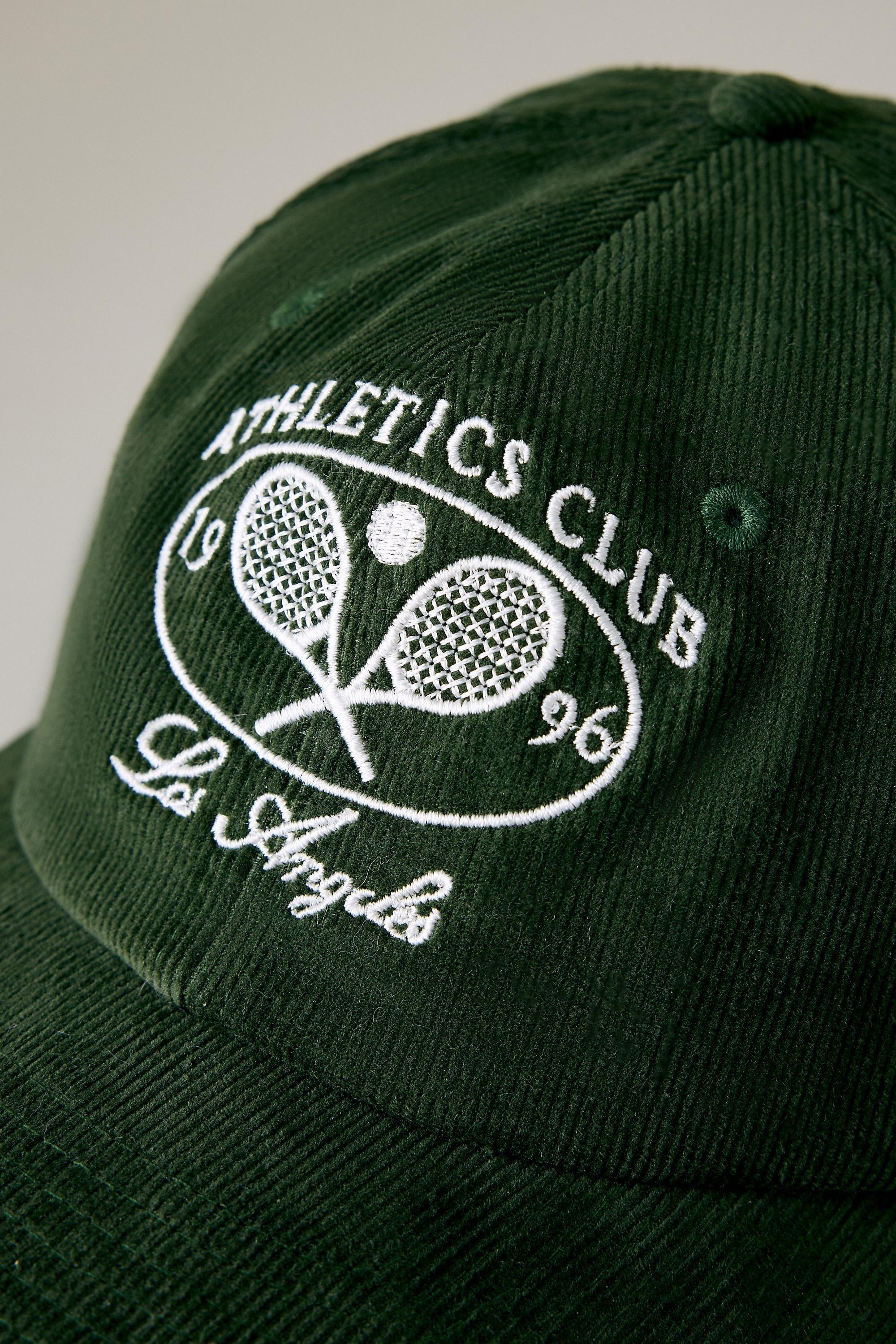 Athletics Club Corduroy Cap, Green, Green, medium