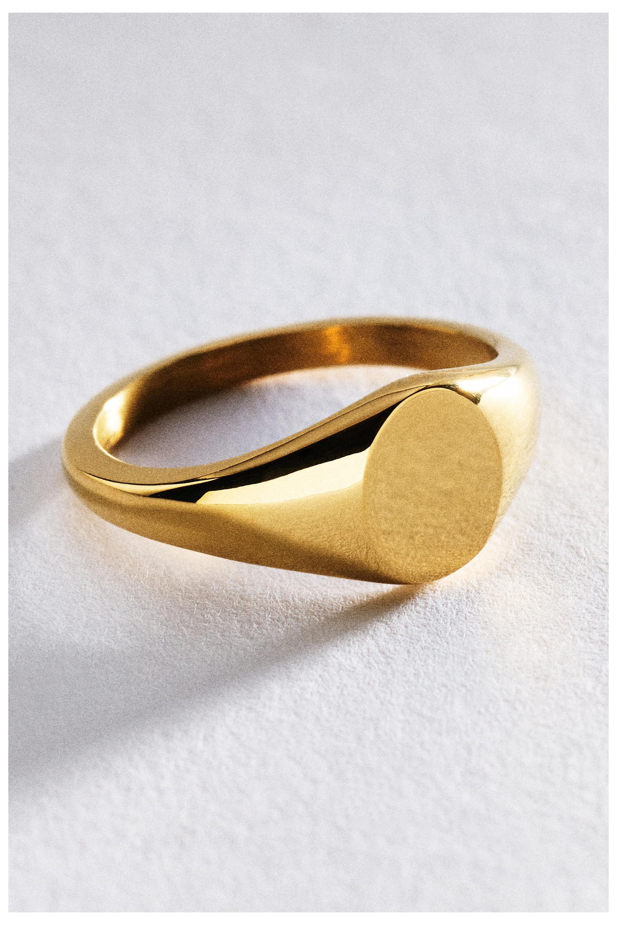 Anthropologie Classic Signet Ring, Gold | Azadea UAE