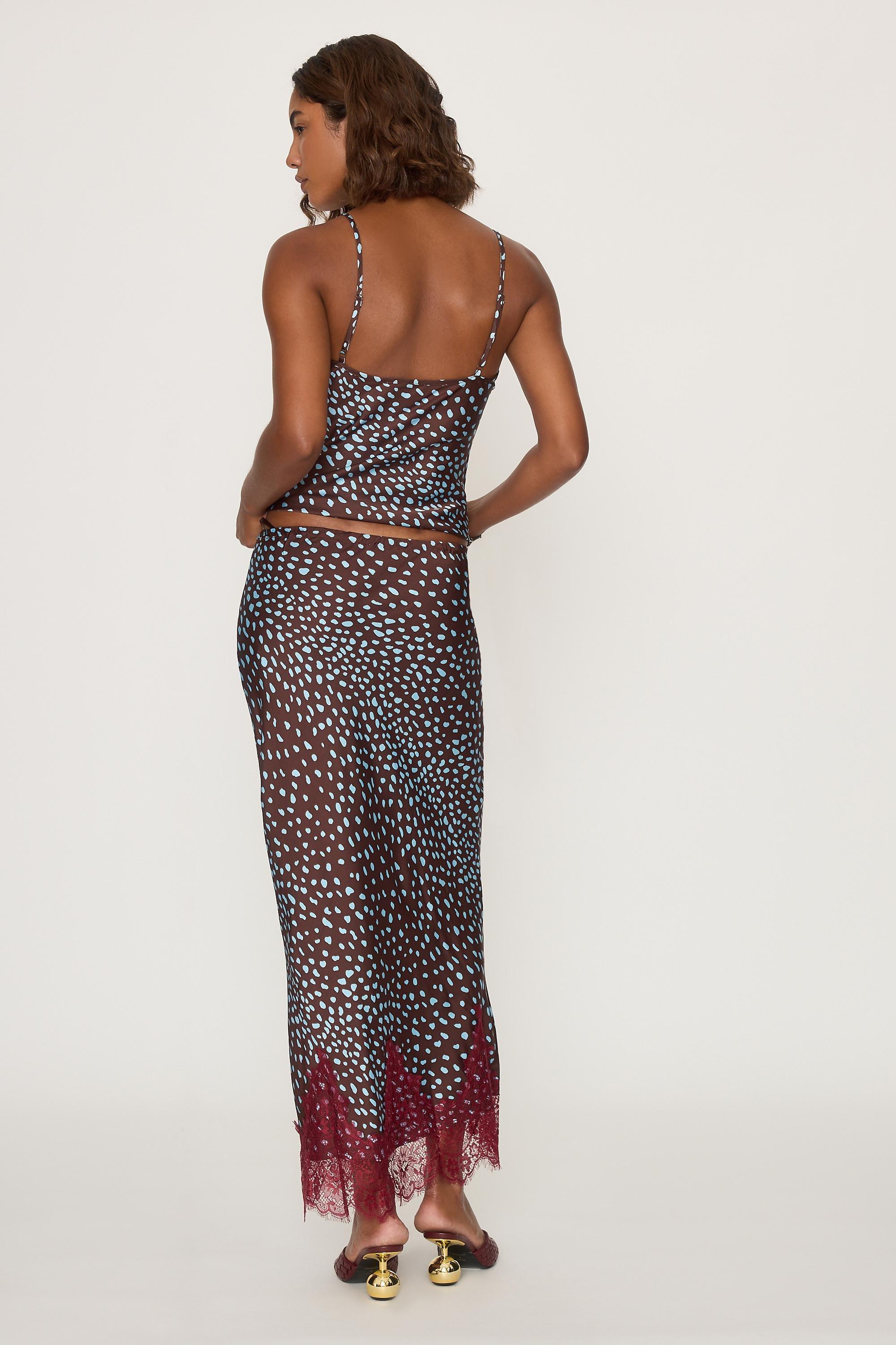 Never Fully Dressed Deer Slip Skirt, Multicolour, Brown, large image number 2