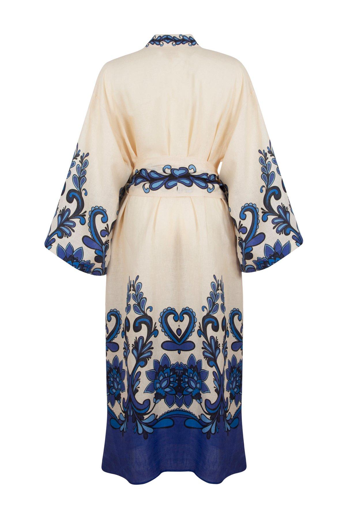 Kimono, Navy, , large image number 1