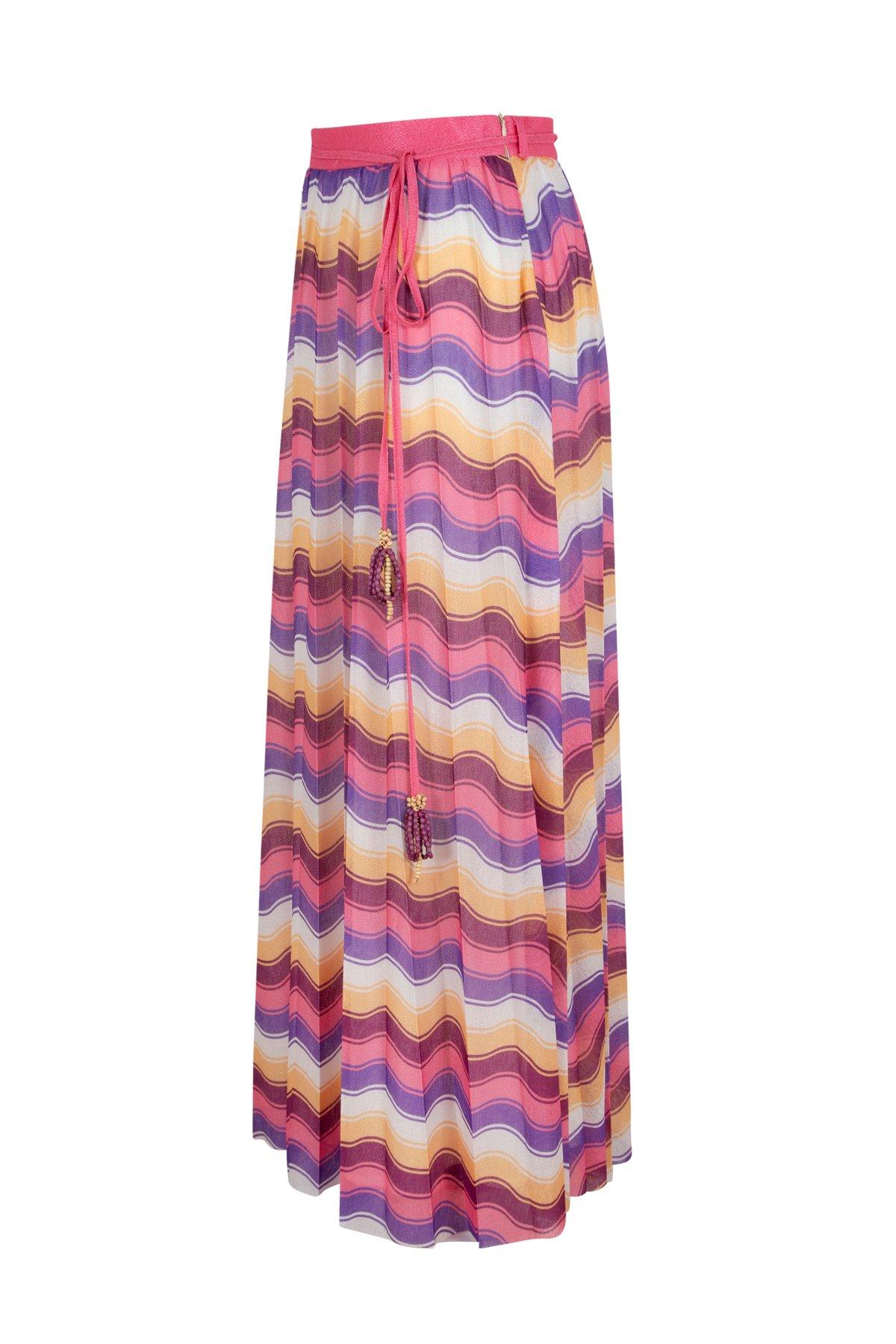 Striped Skirt, pink, A520_0066, large image number 1