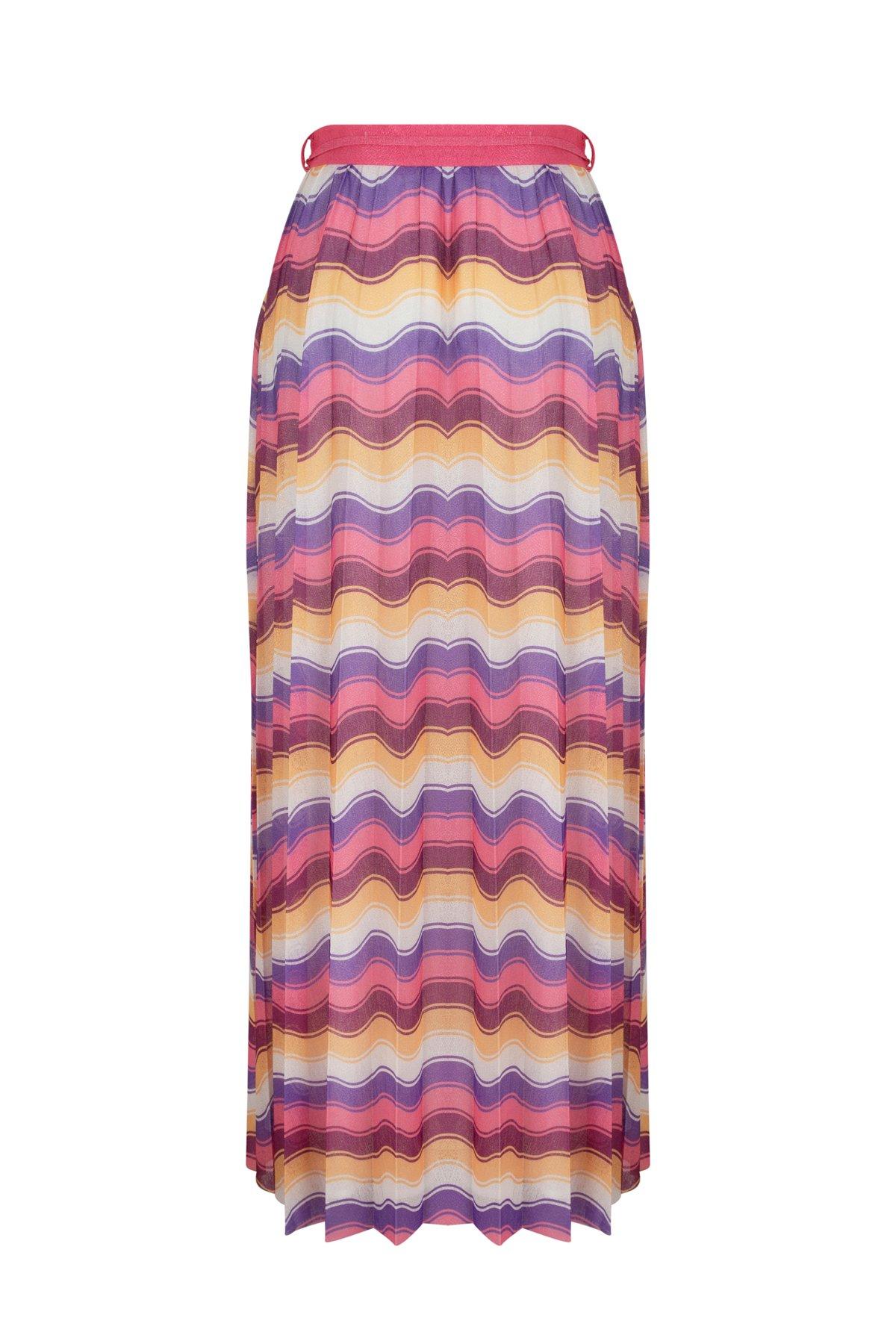 Striped Skirt, pink, A520_0066, large image number 2
