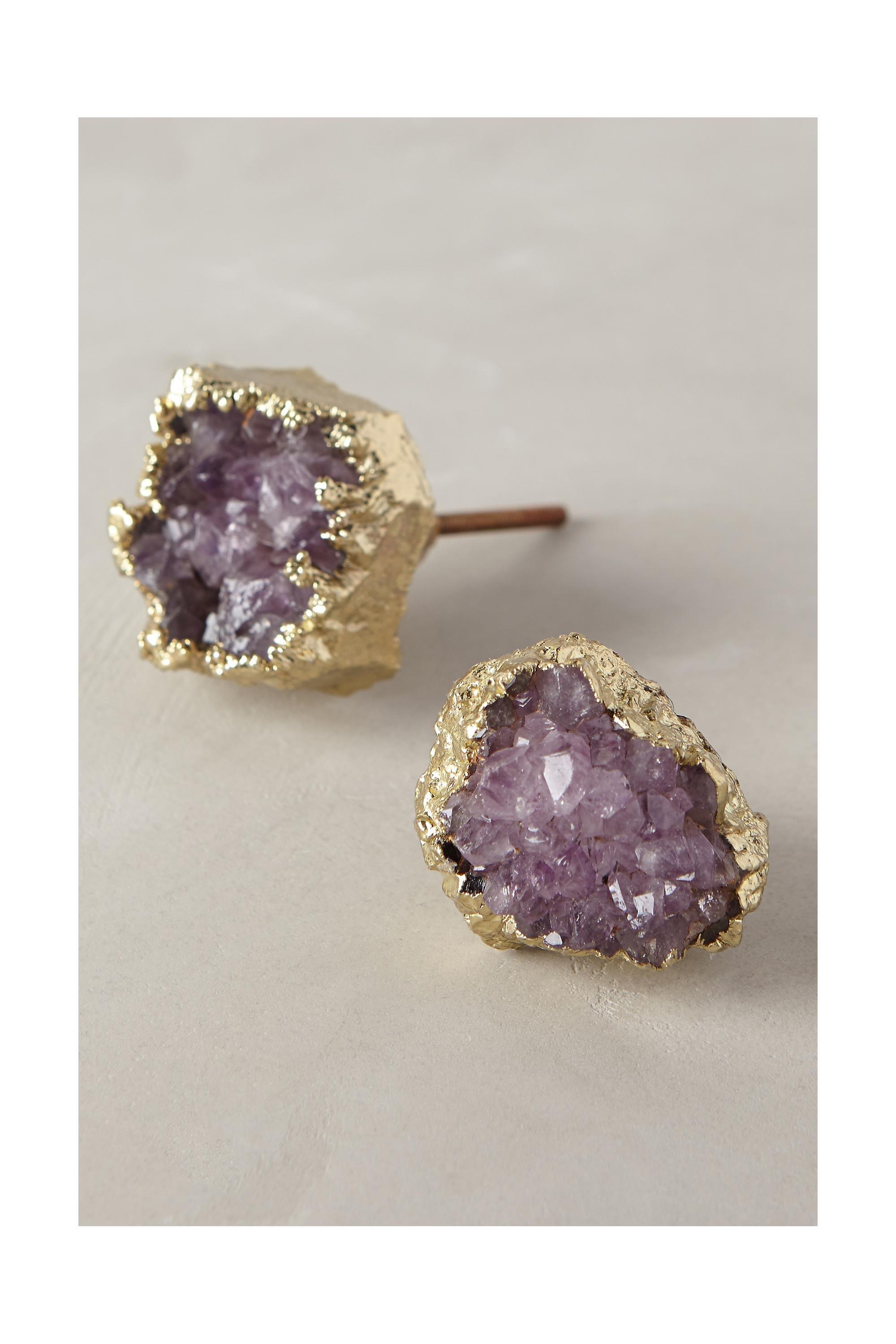 Gilded Amethyst Knob, Purple, , large image number 3