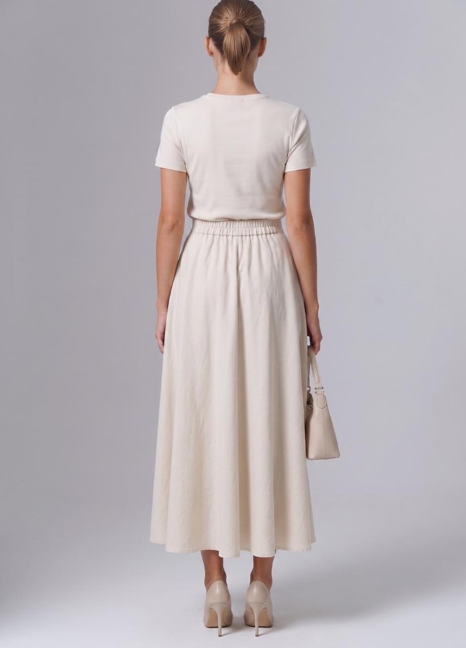 Cotton Skirt, Beige, A537_400, medium