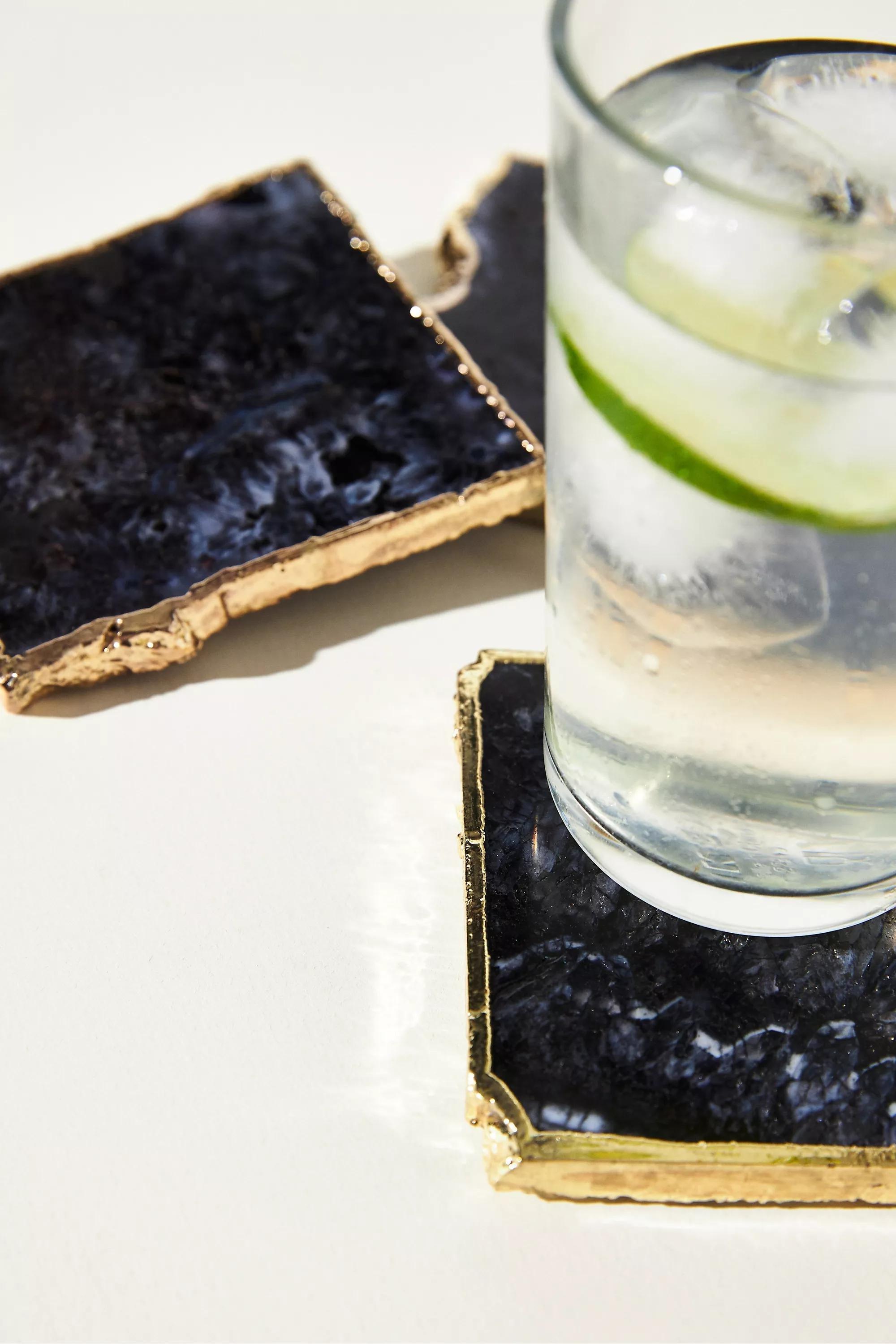 Agate Coaster, Black, A501_0001, large image number 4