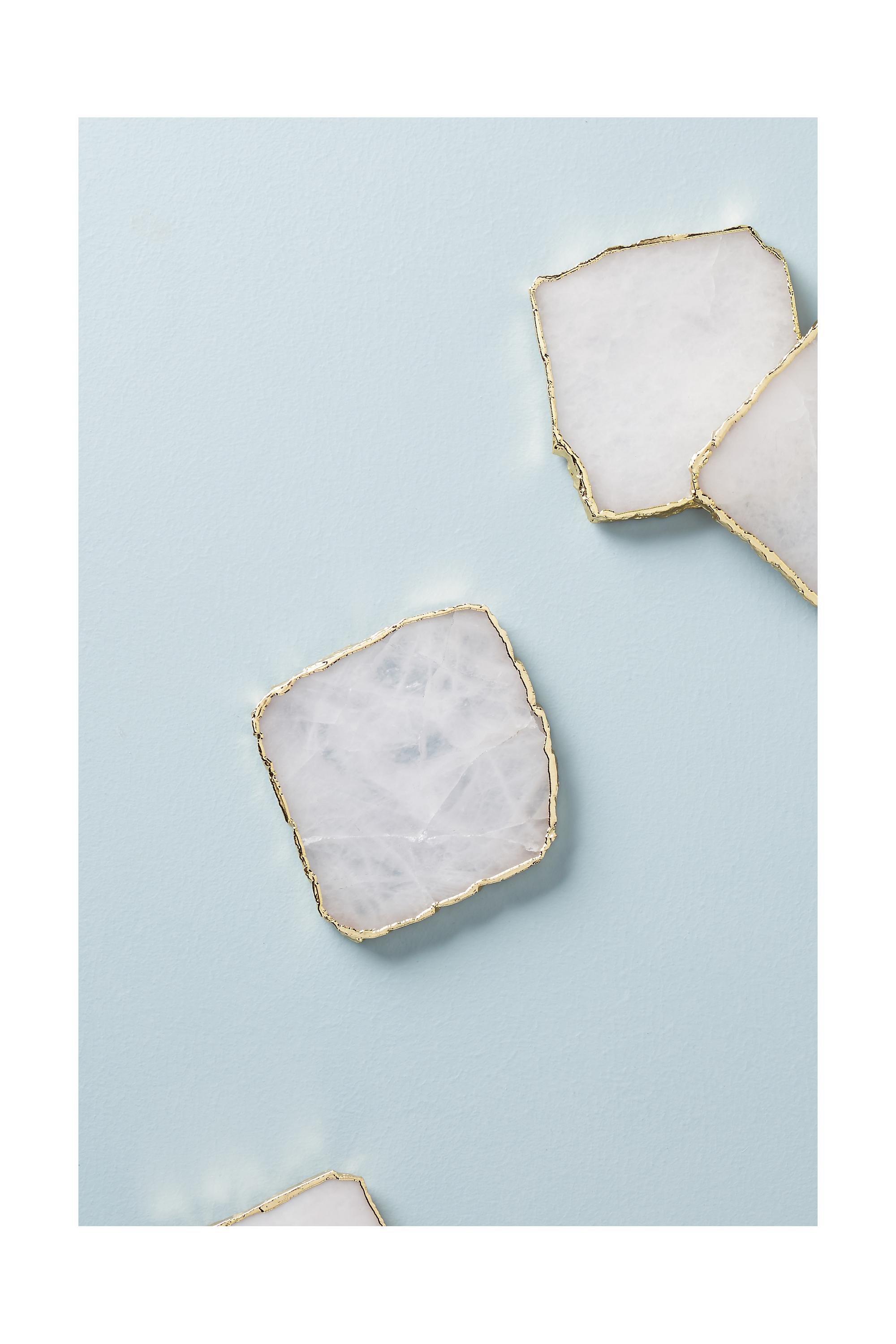 Agate Coaster, White, A501_0010, large image number 1