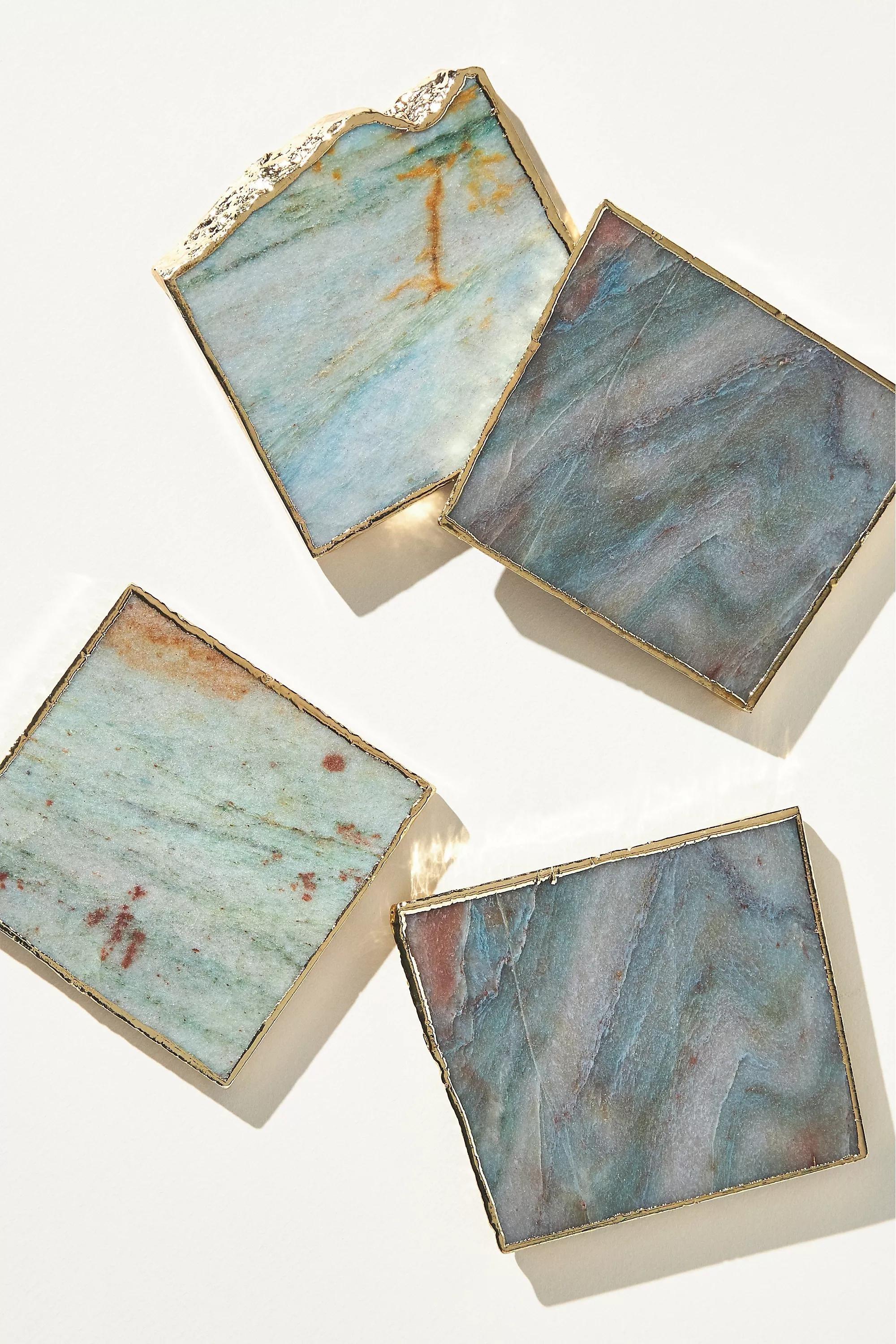 Agate Coaster, Green, A501_0030, large image number 1